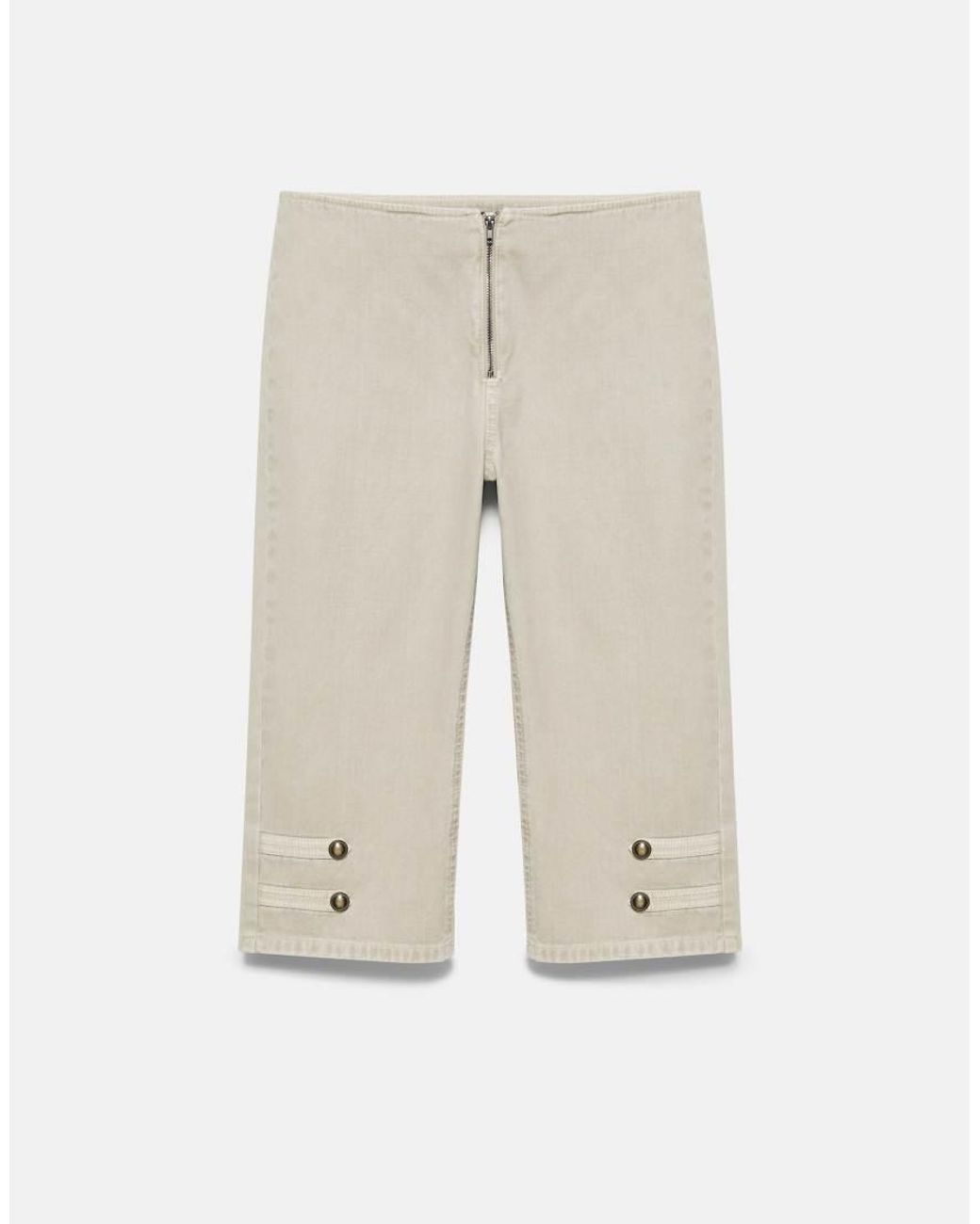Pull&Bear Blue Button Capris