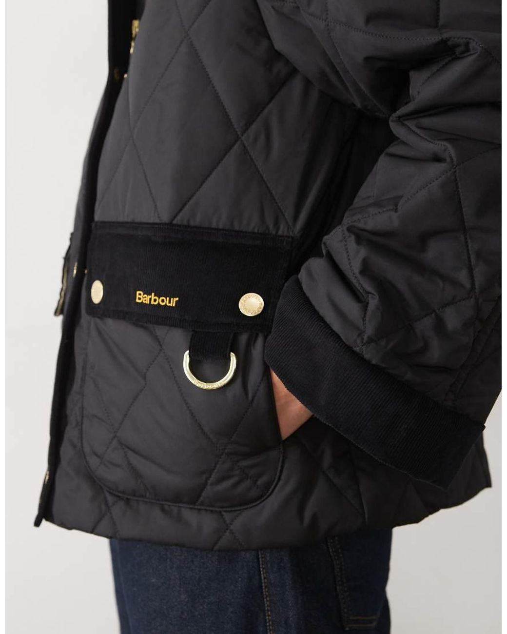 Barbour Black Kilnwick Tartan Check Quilted Jacket
