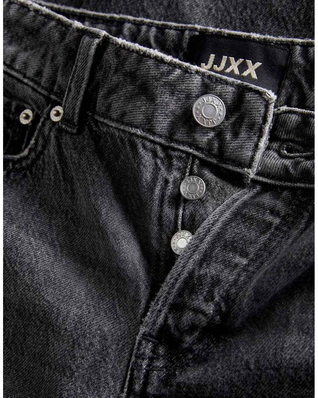 JJXX Gray Seville Stonewashed Mid Waist Loose Fit Jeans