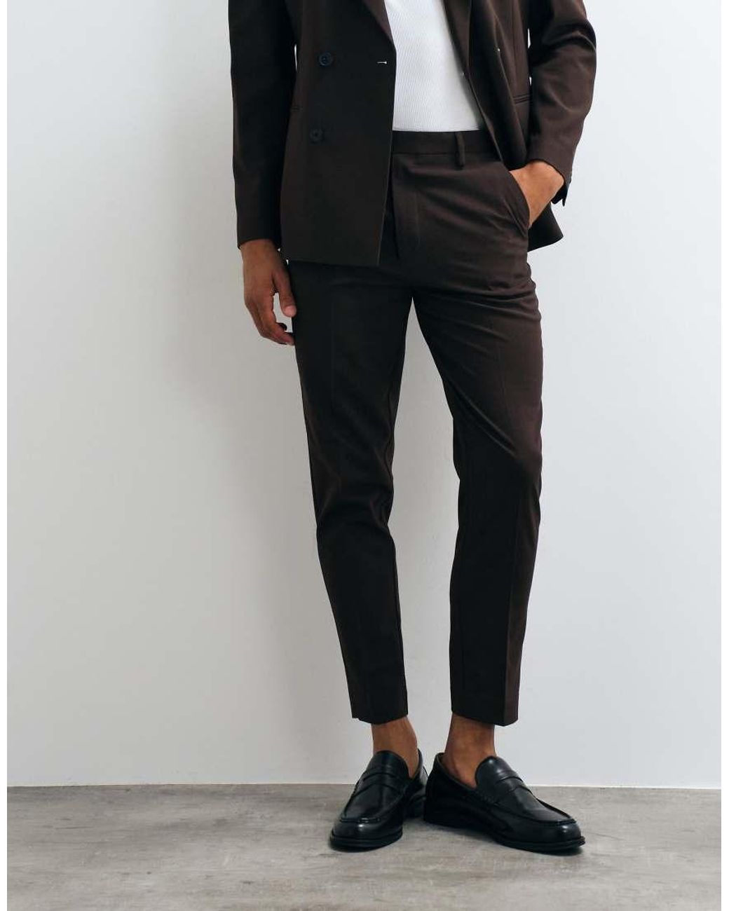 ASOS Black Tapered Suit Trousers for men