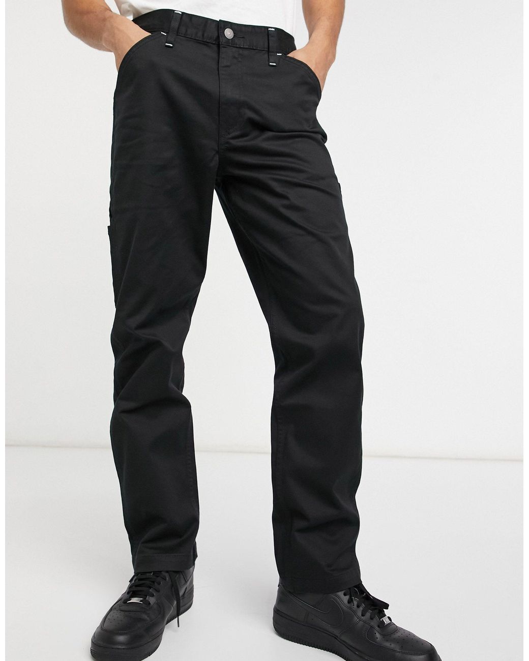 Levi's Youth Tapered Fit Carpenter Pants in Black for Men | Lyst
