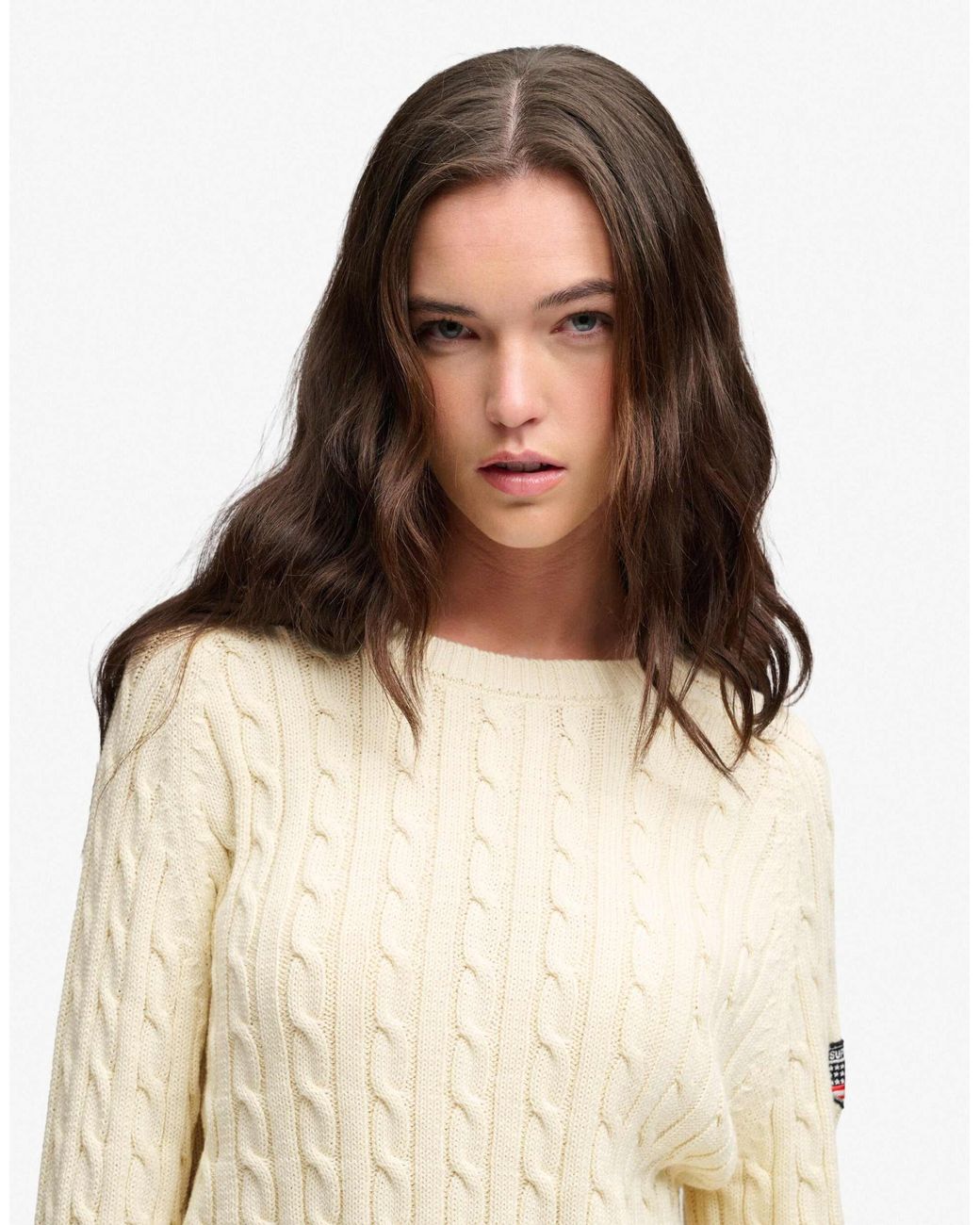 Superdry White – lockerer strickpullover