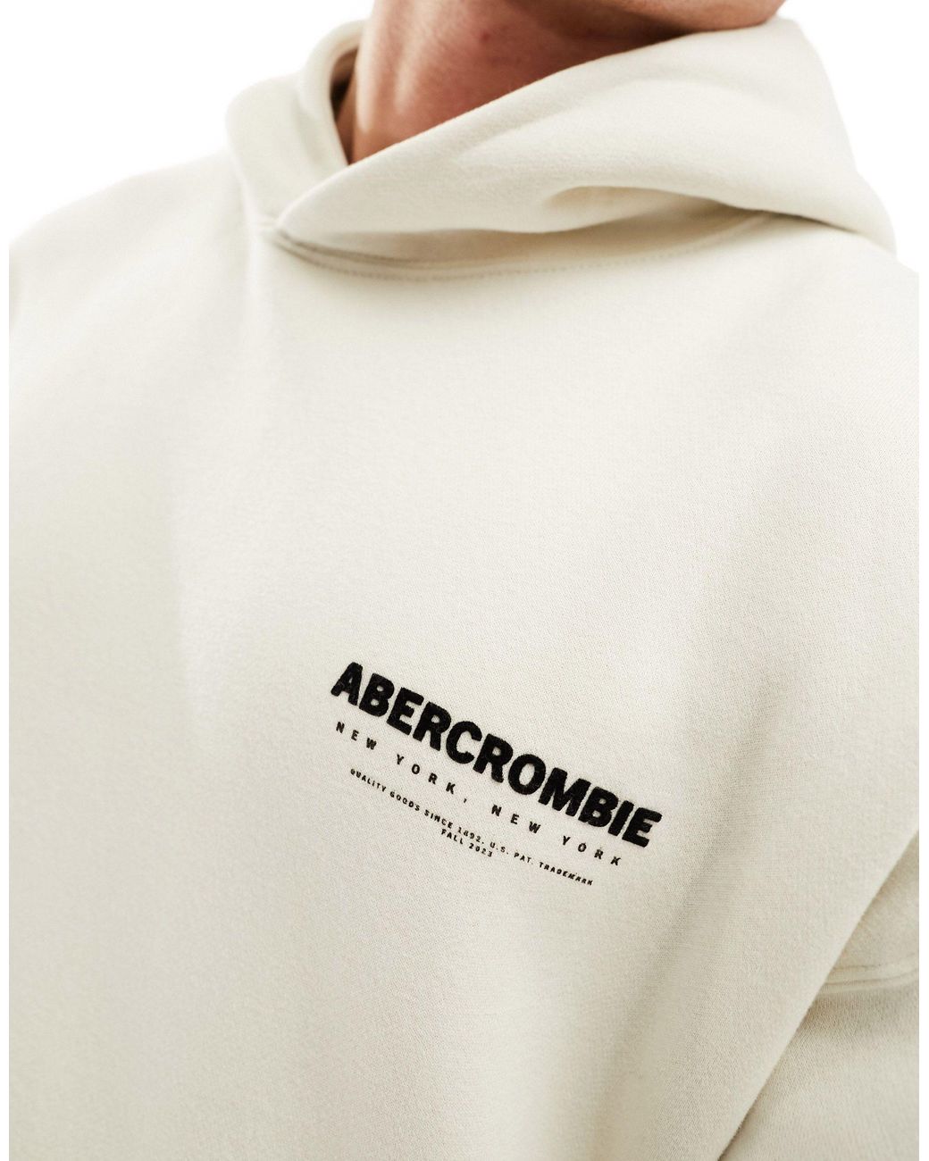 Abercrombie & Fitch Front And Back Logo Oversized Hoodie in