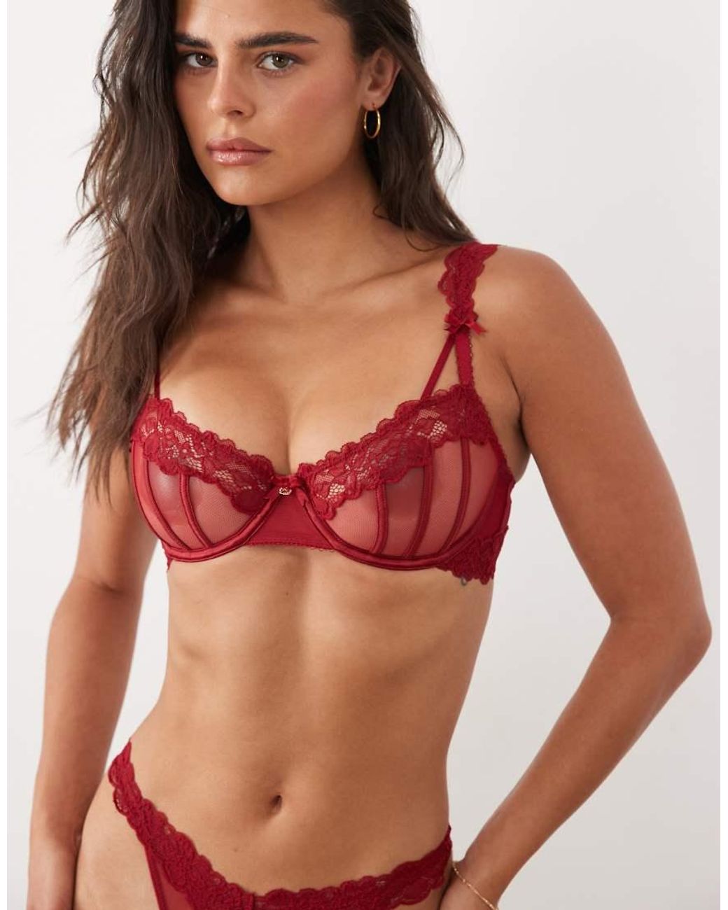 Boux Avenue Red Jordyn Balconette Bra