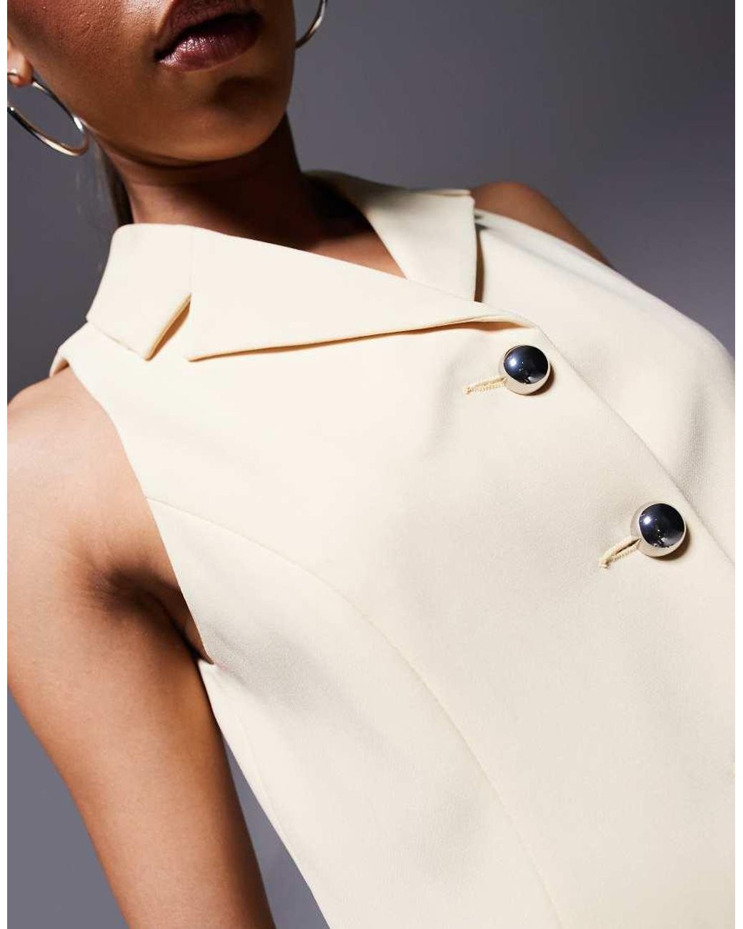 River Island Natural Waistcoat Co-ord