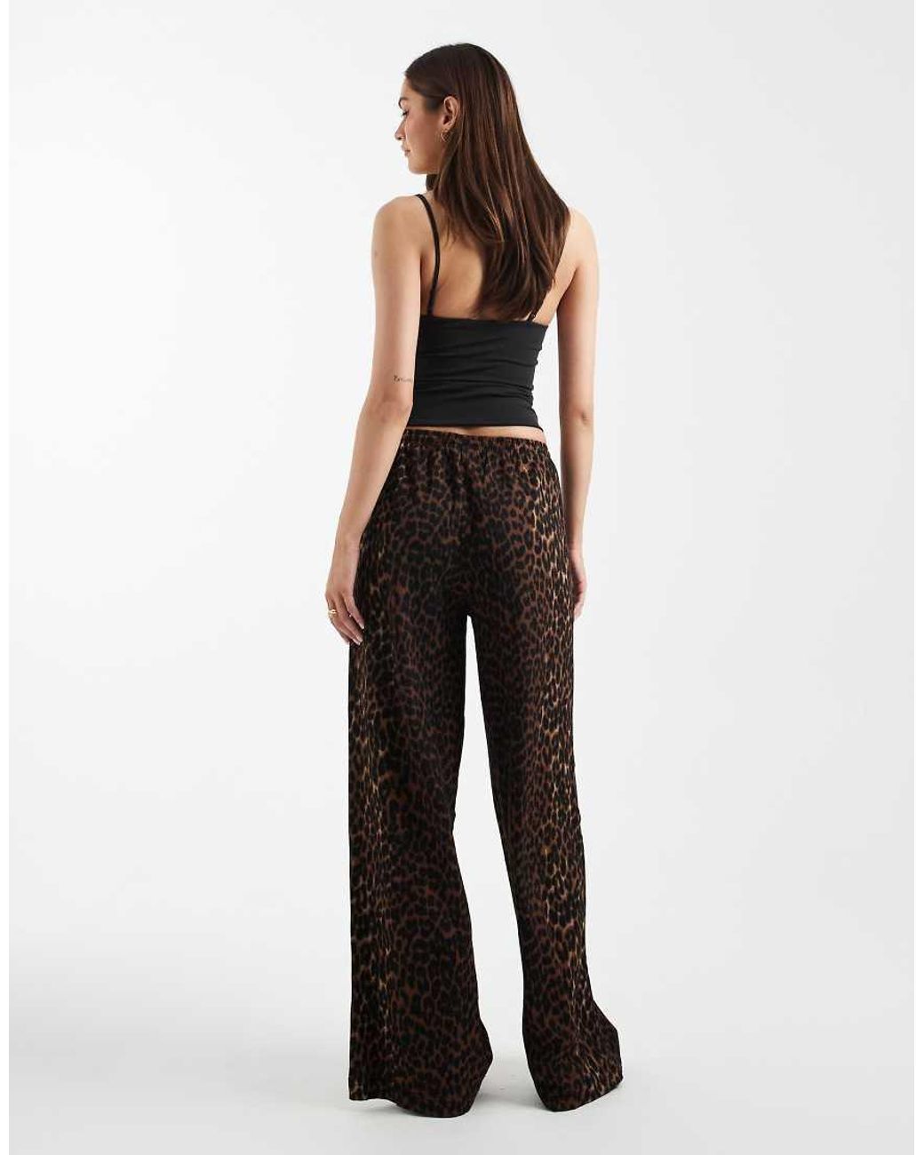 ONLY Black Plisse Wide Leg Trousers