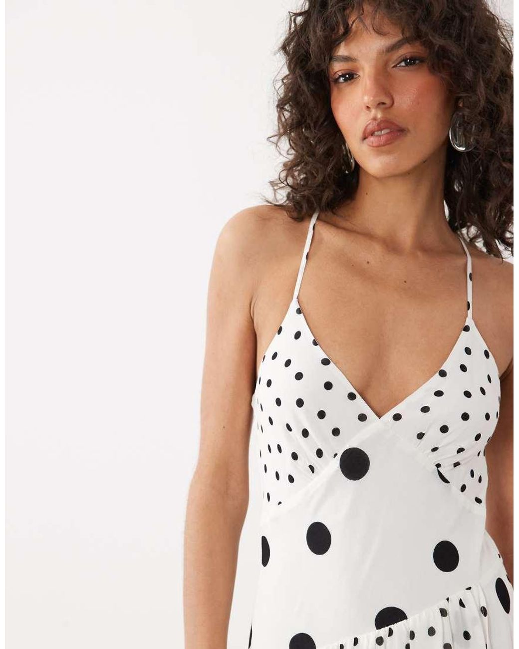 Nobody's Child White Nobodys Child Occasion Dani V-neck Cross Back Maxi Dress