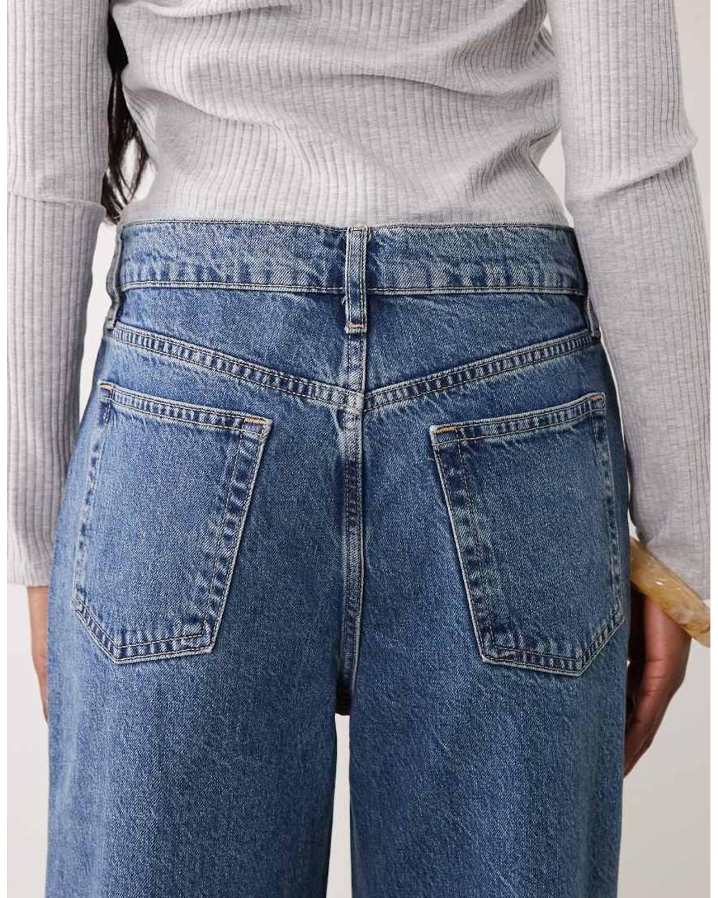 Mango Blue Circle 100% Cotton Straight Jean With Discs