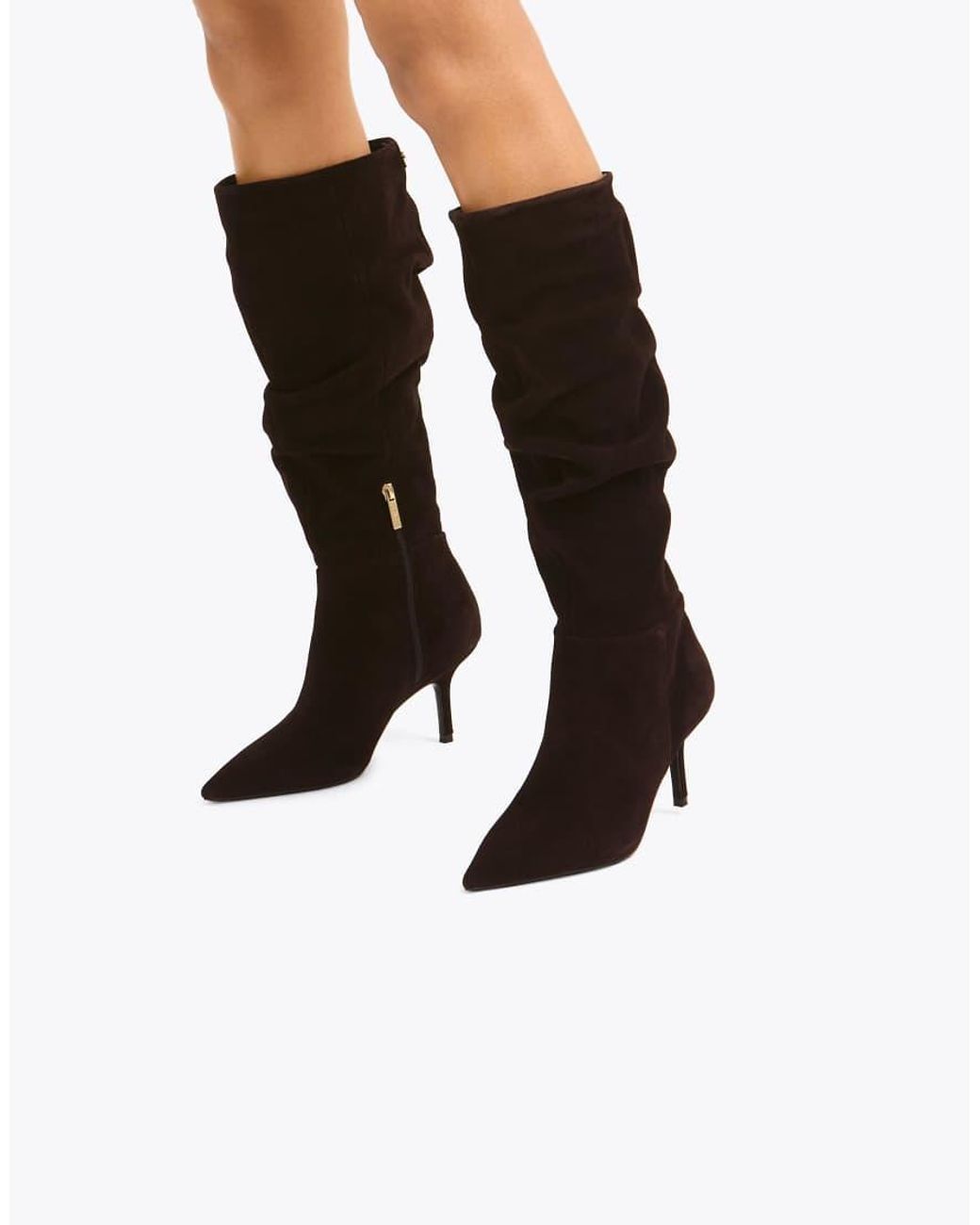 Carvela Kurt Geiger Black Spirit Slouch Knee Boots