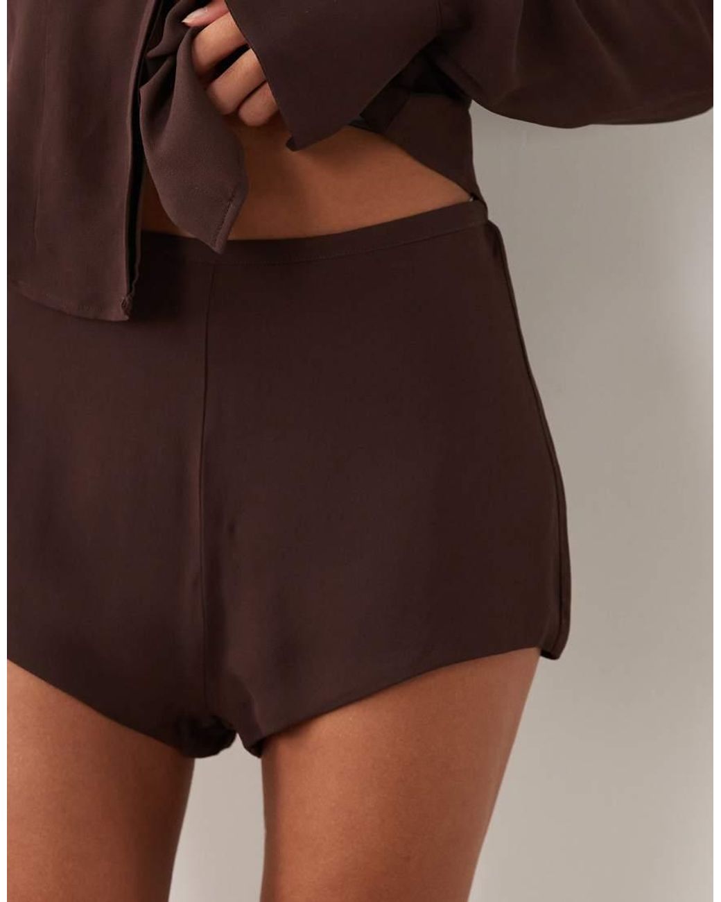 AFRM Natural Wren High Rise Mini Shorts Co-Ord