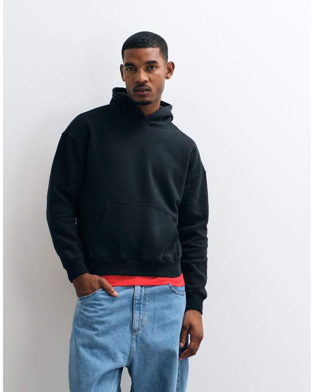 Hollister Blue Boxy Fit Hoodie Co-ord for men