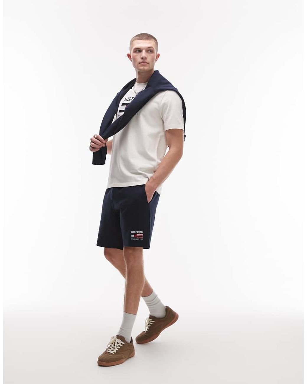 Tommy Hilfiger Blue Americana Flag Shorts for men