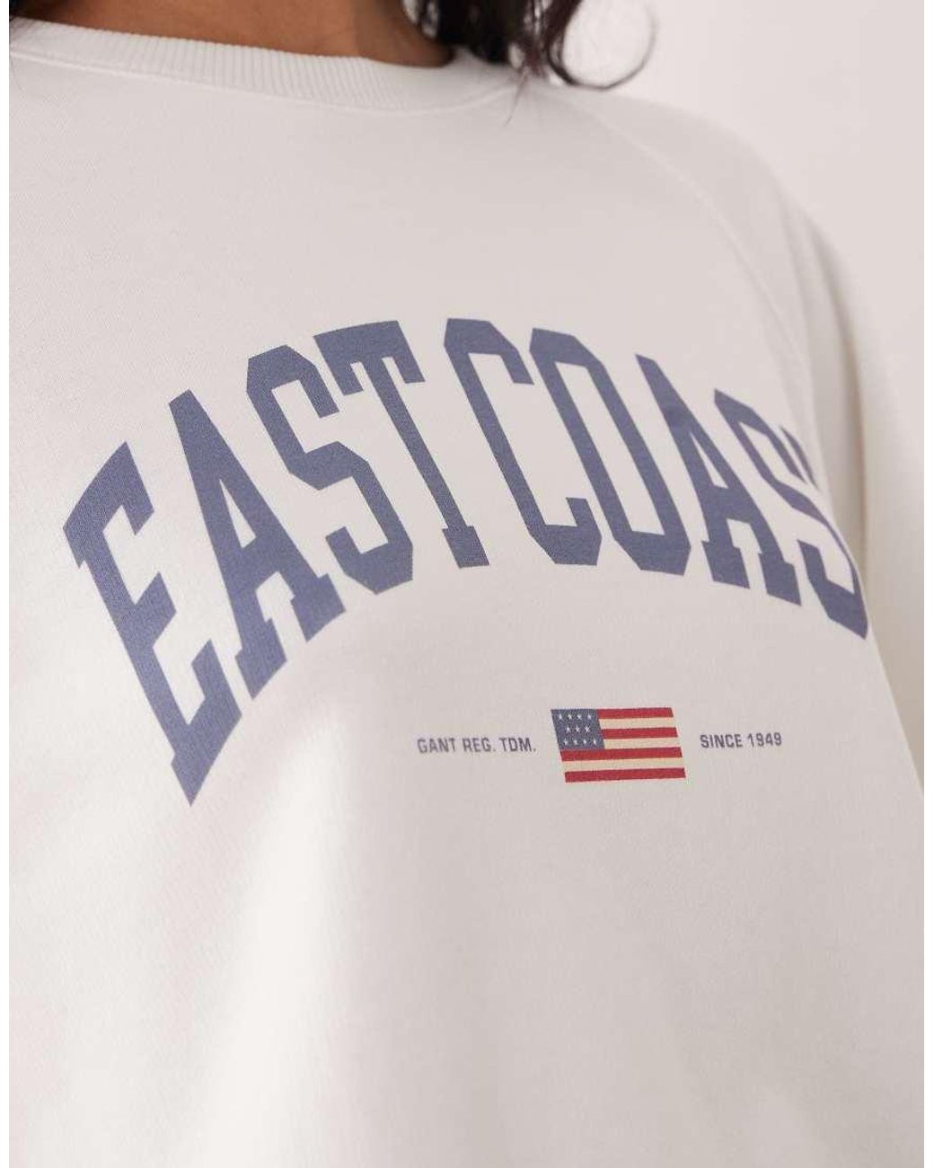 Gant White East Coast Oversized Sweater