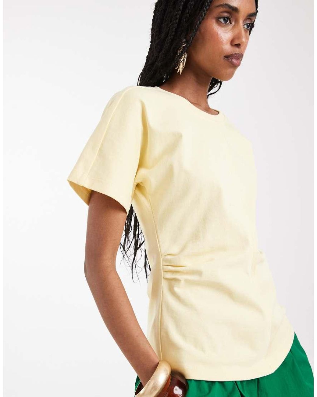 ONLY Natural Cinch Waist T-shirt