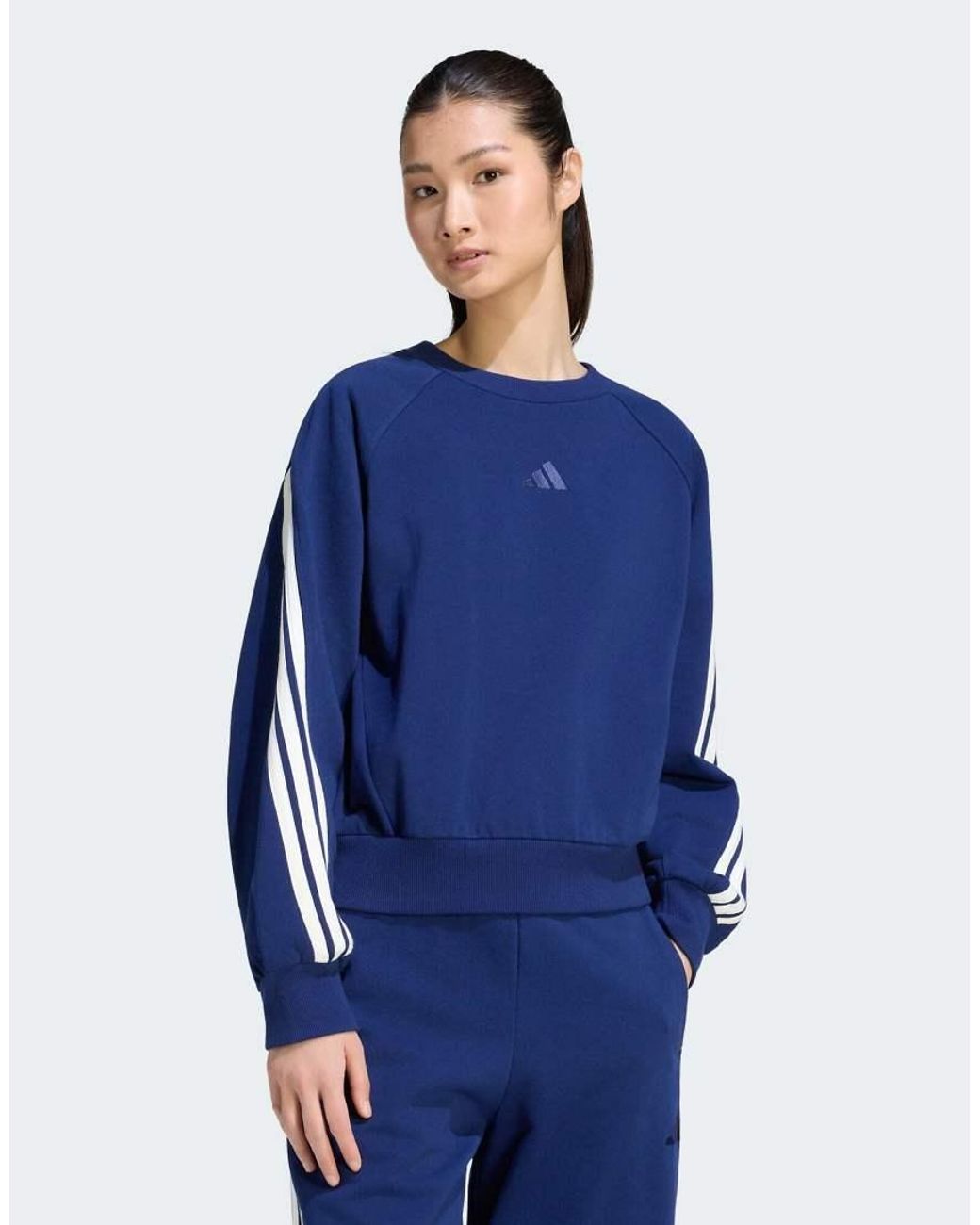Adidas Originals Blue Adidas Kit 3-stripes Sweatshirt