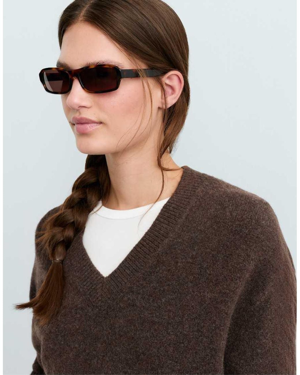 Oysho Gray Soft-Touch V-Neck Jumper