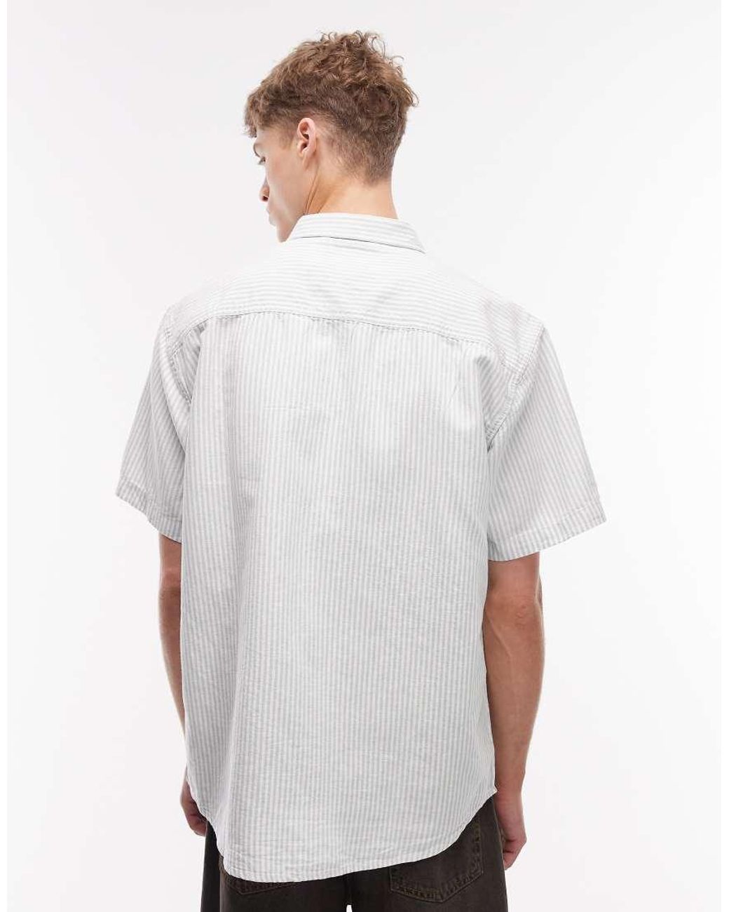 Vans White Lawson Striped Shirt for men