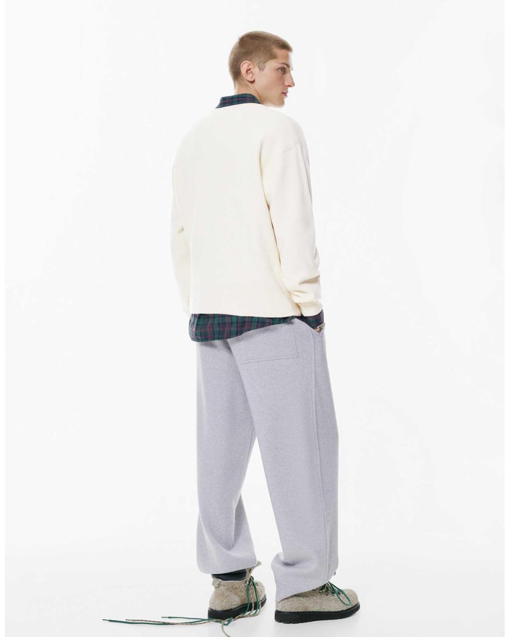 Pull&Bear – weicher strickpullover in White für Herren