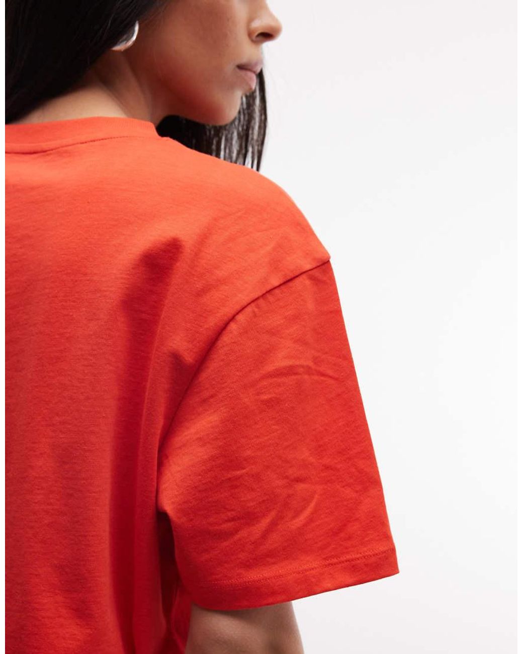 Collusion Red Boxy Short Sleeve T-Shirt