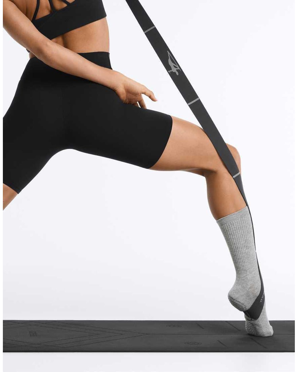Oysho White 2 Pairs Of Classic Cotton Blend Yoga And Pilates Socks