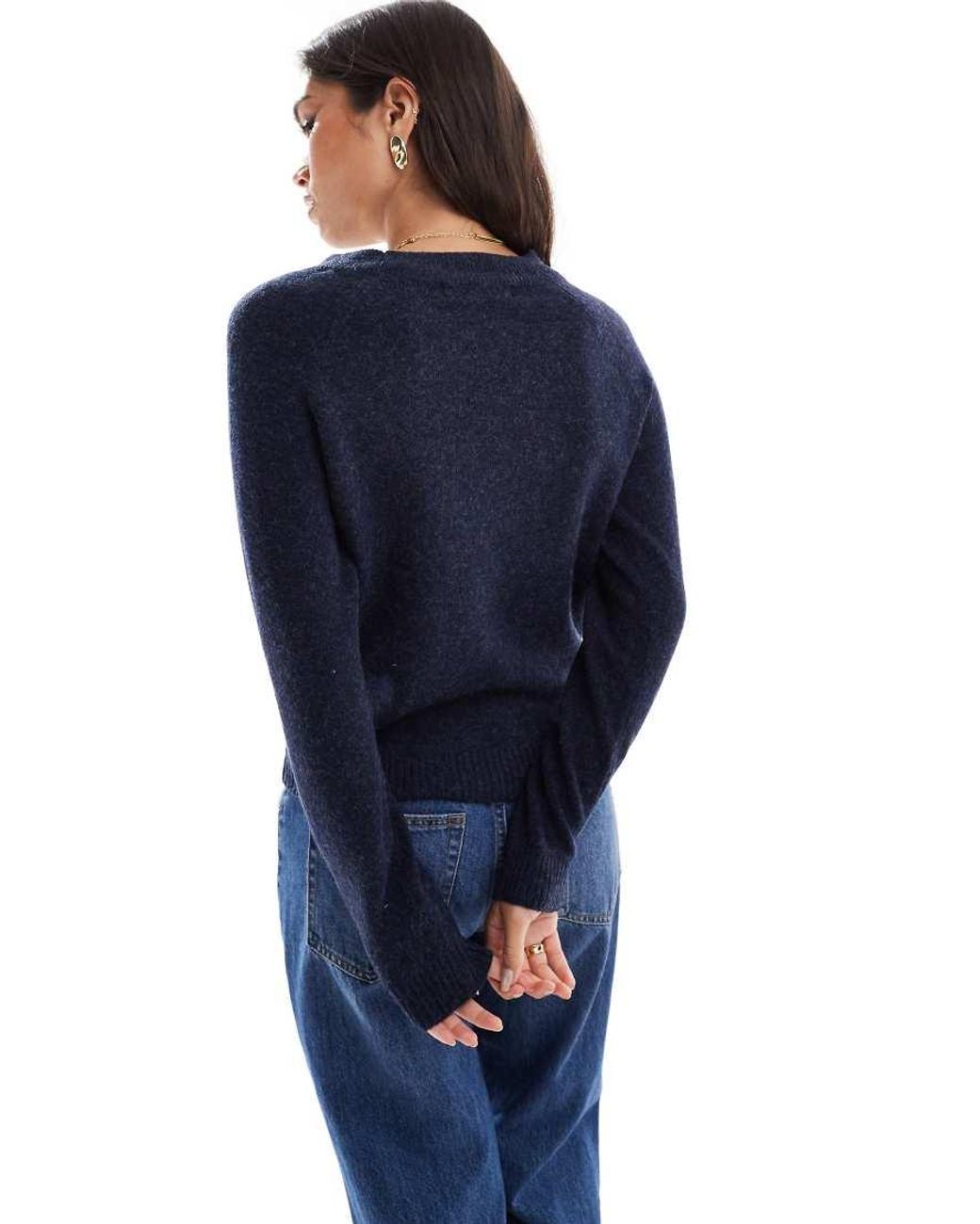 Vero Moda Blue Round Neck Knitted Jumper