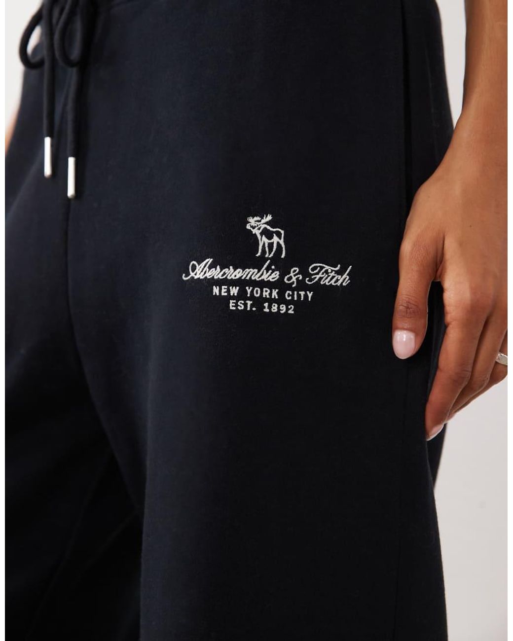 Abercrombie & Fitch White High Rise Wide Leg joggers