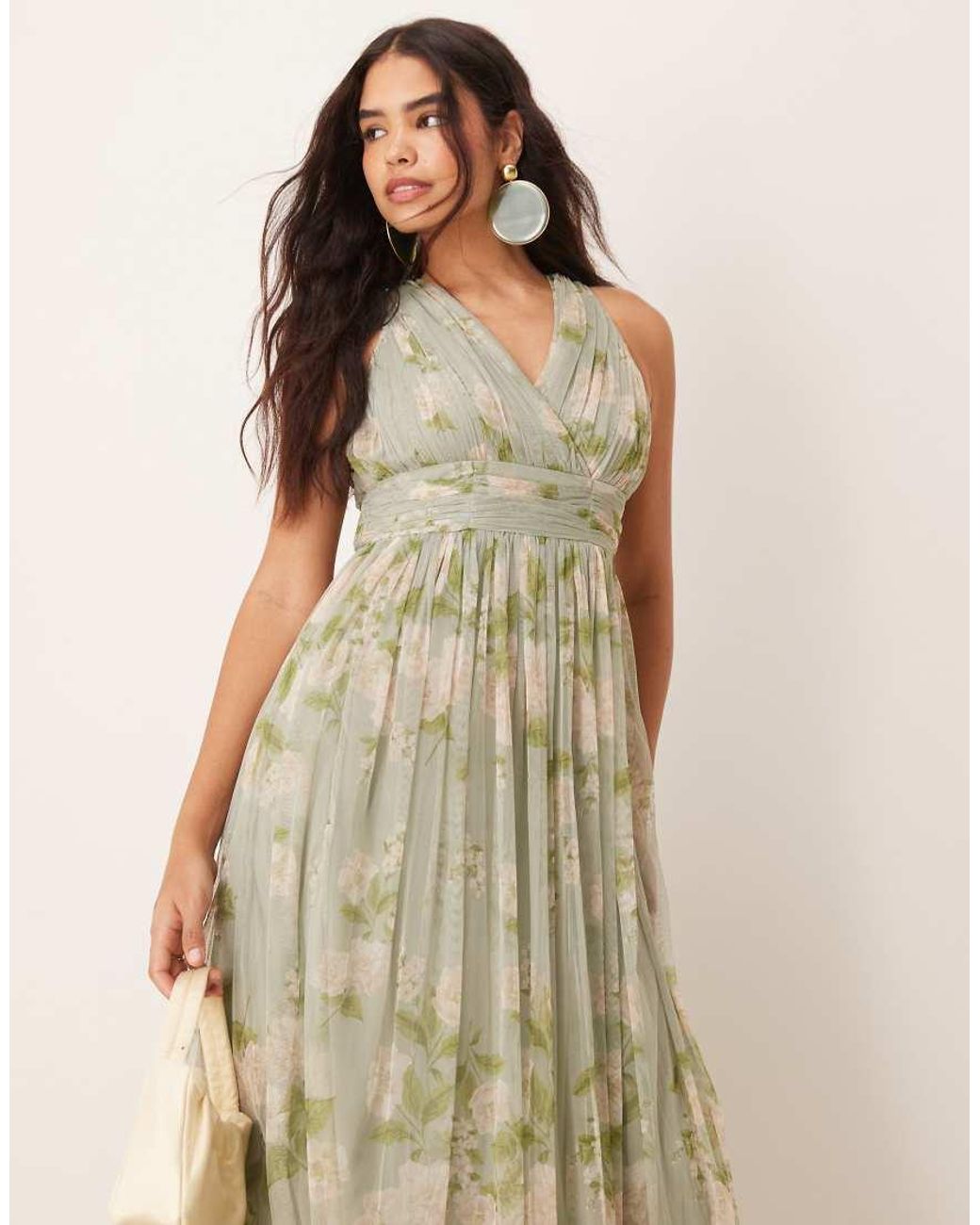 ANAYA Natural Open Back Bridesmaid Maxi Dress