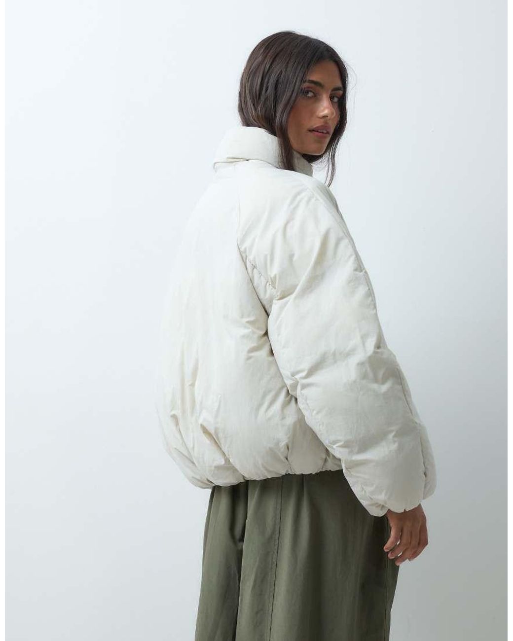 ASOS Green Short Funnel Neck Padded Jacket