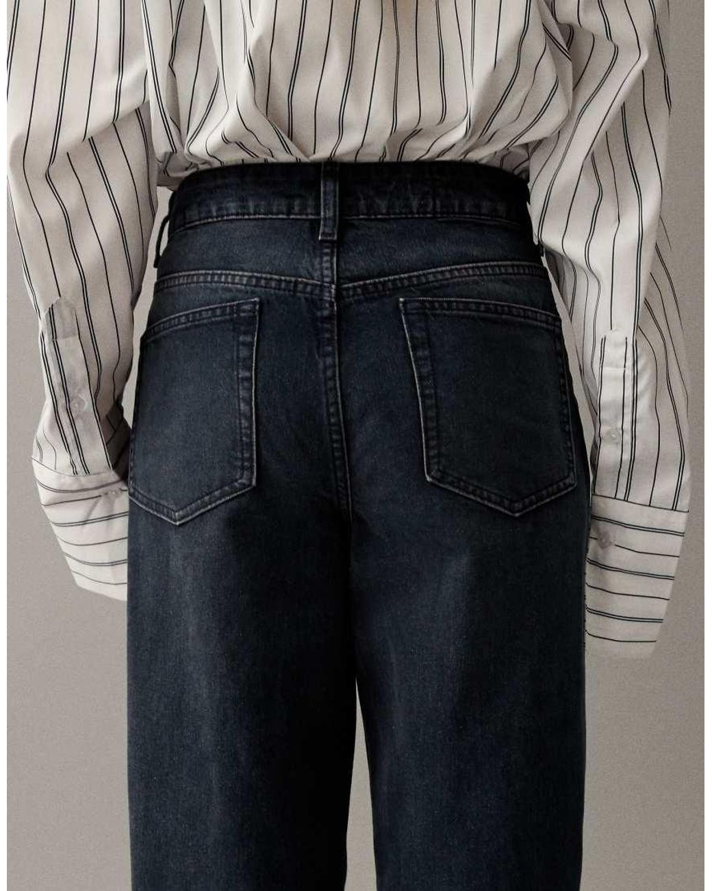 ASOS Blue Wide Leg Dad Jeans