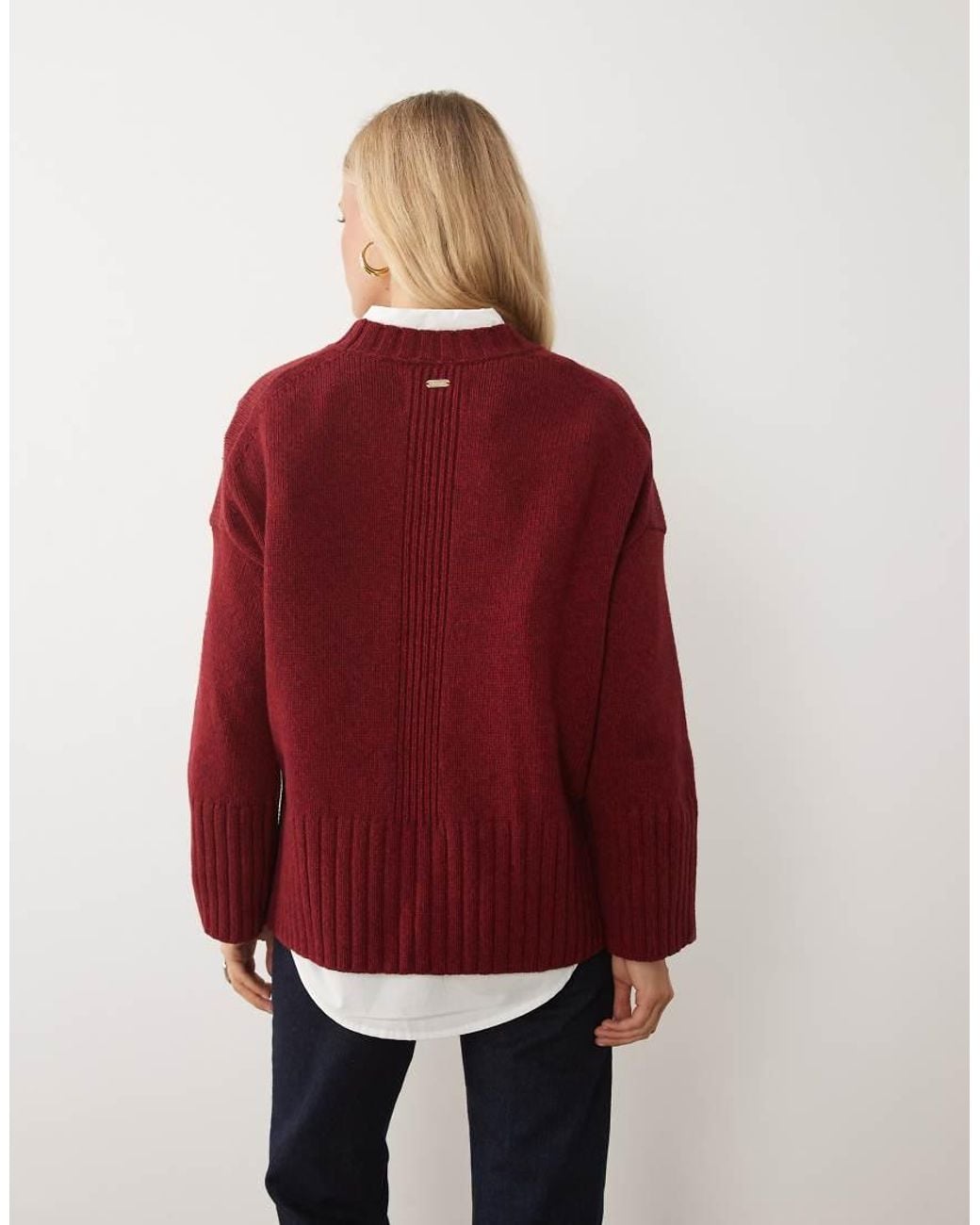 Barbour Red Gaia Knitted Jumper