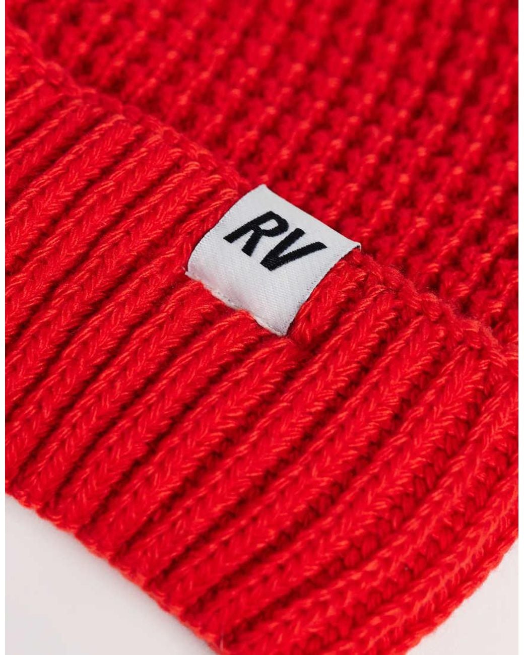 Reclaimed Vintage Red Unisex Fisherman Beanie