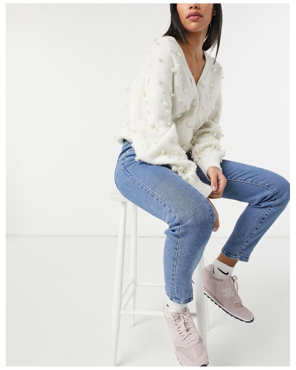 Jean mom avec fente new arrivals