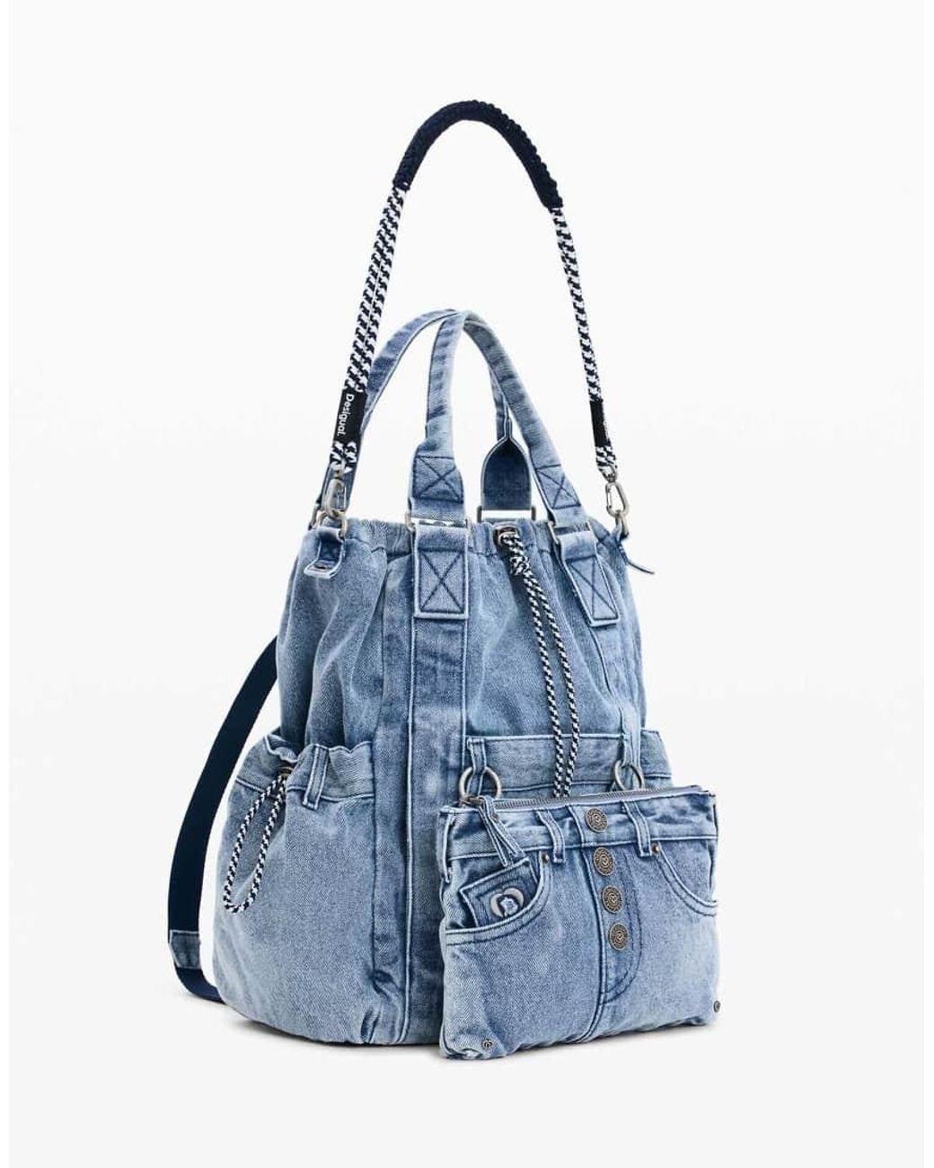 Desigual Blue Large Denim Backpack