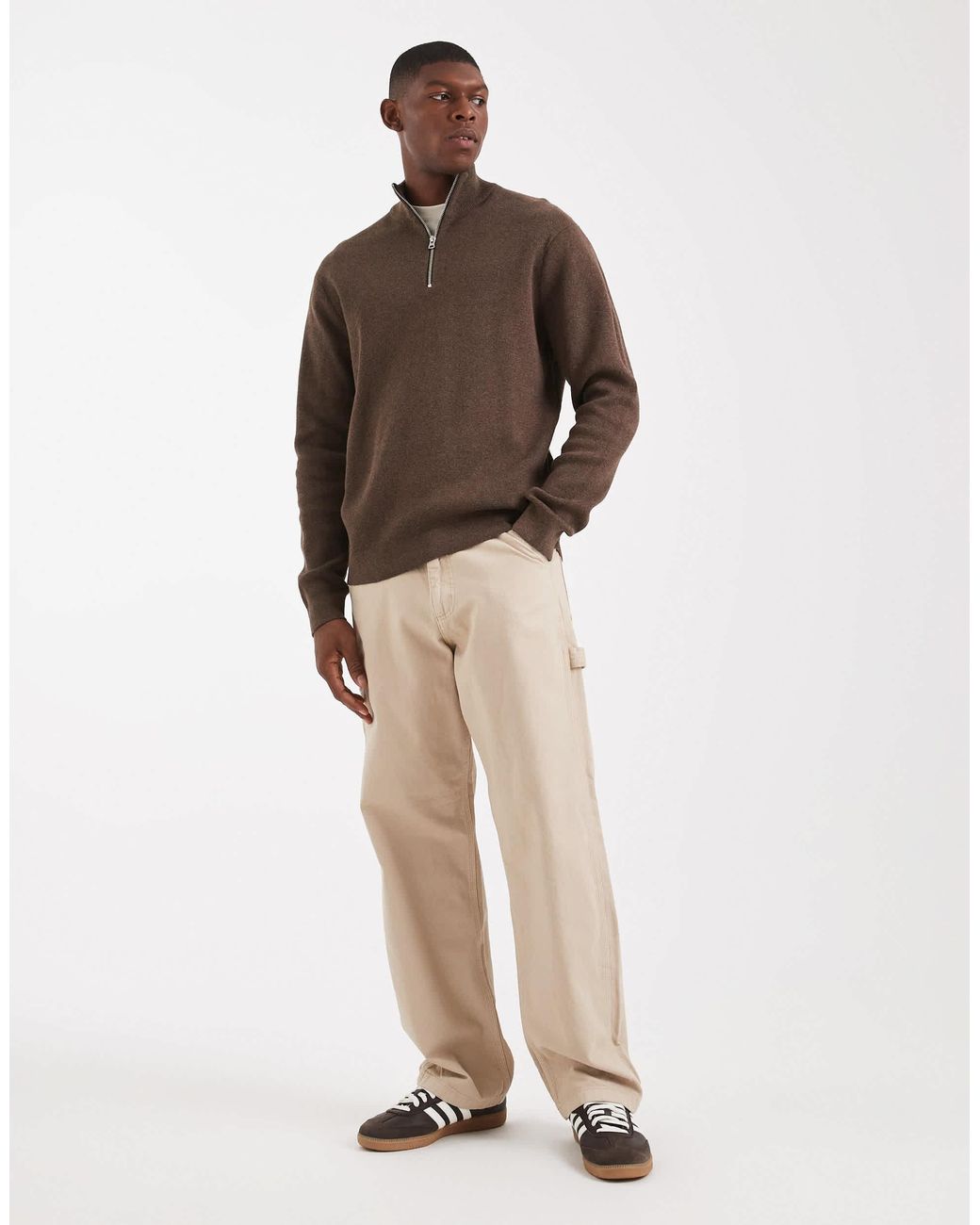 Only & Sons – strickpullover in Brown für Herren