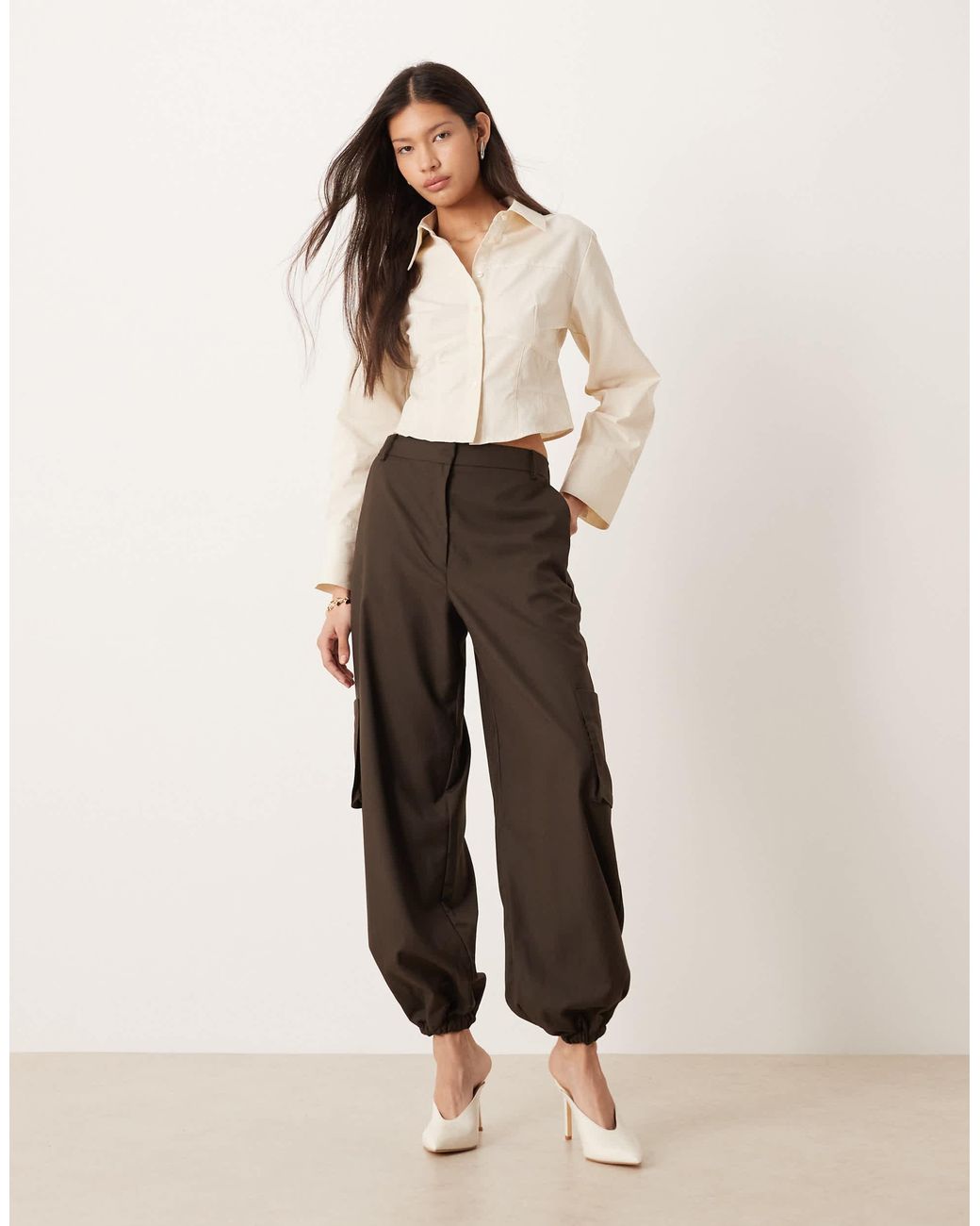 ASOS Natural – hemdbluse