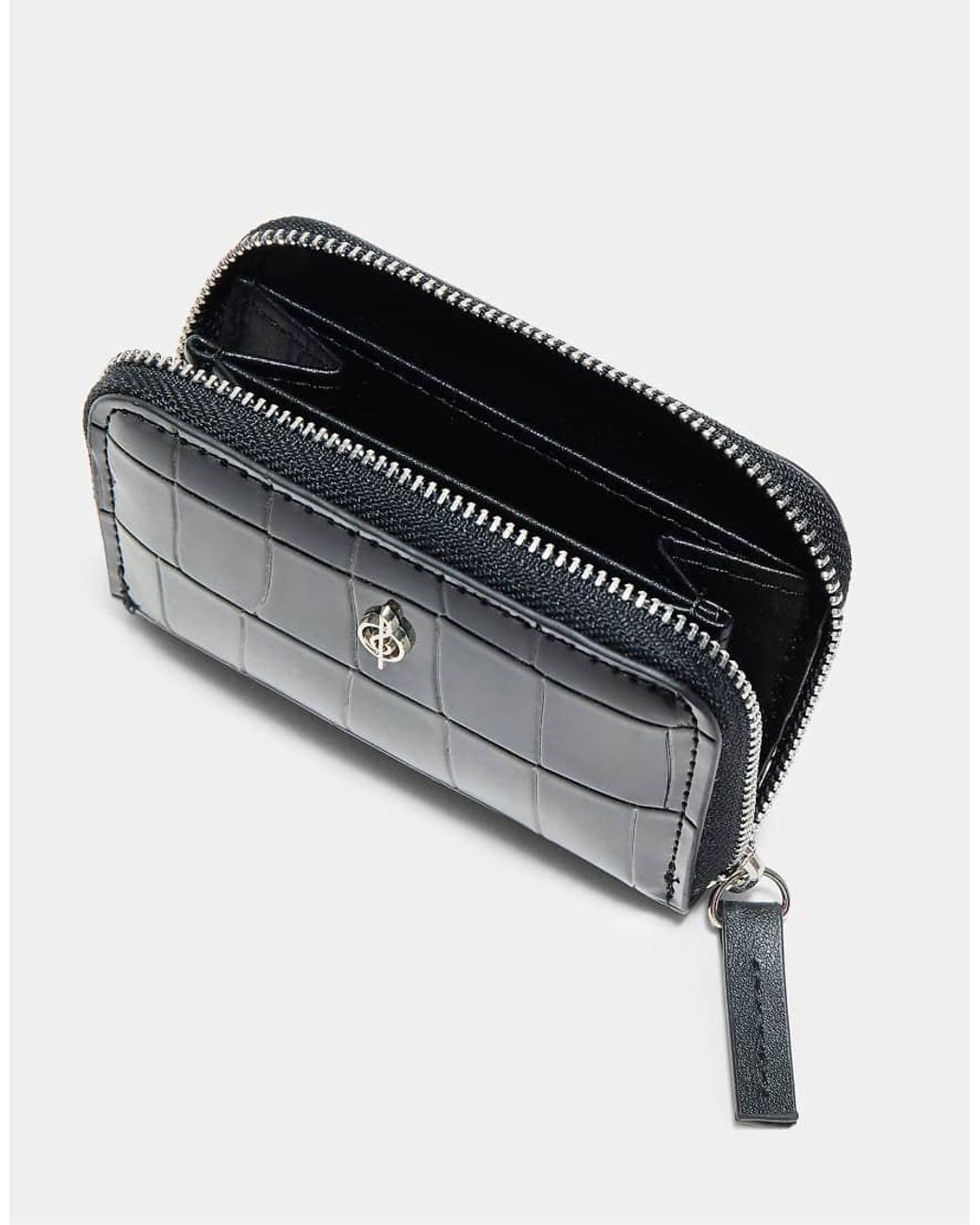 Stradivarius White Zipped Purse