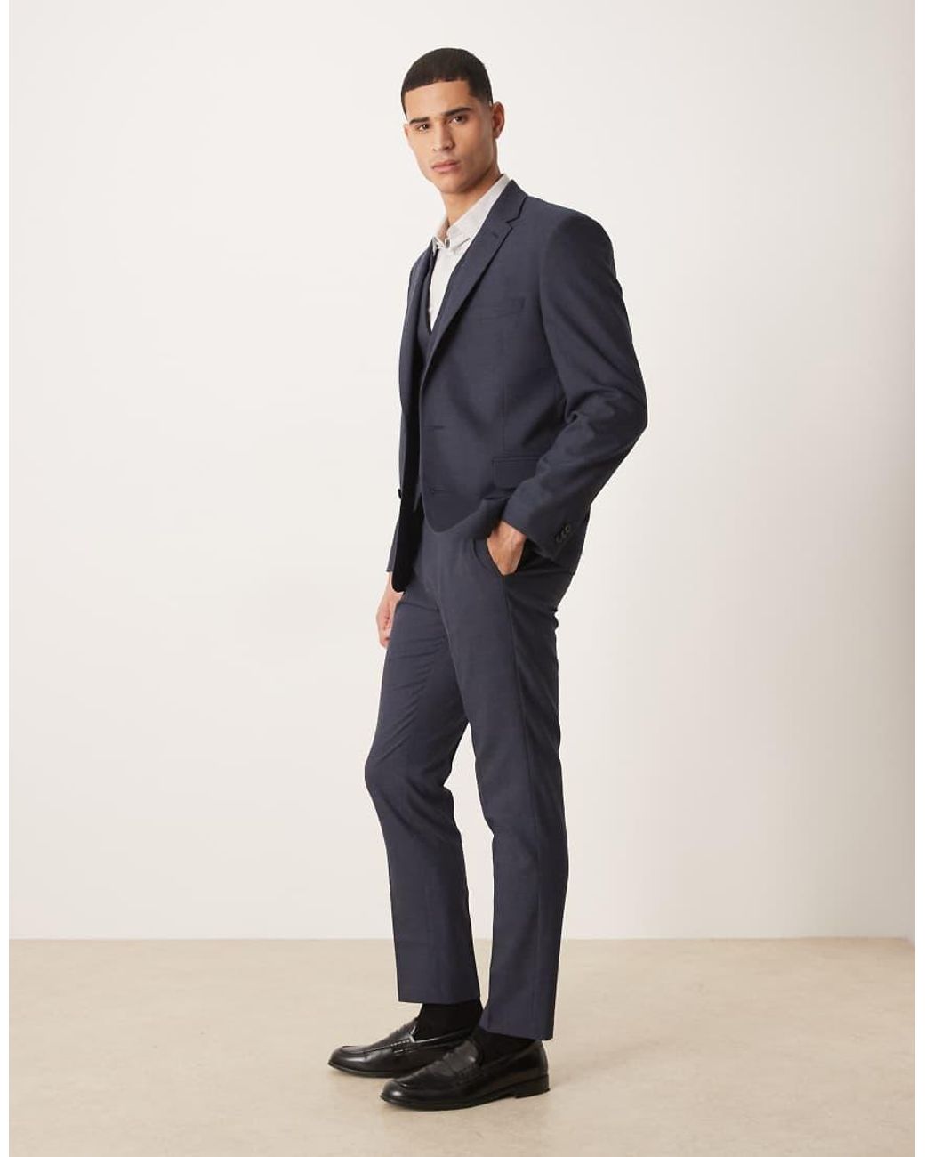 ASOS Blue Slim Suit Pants for men