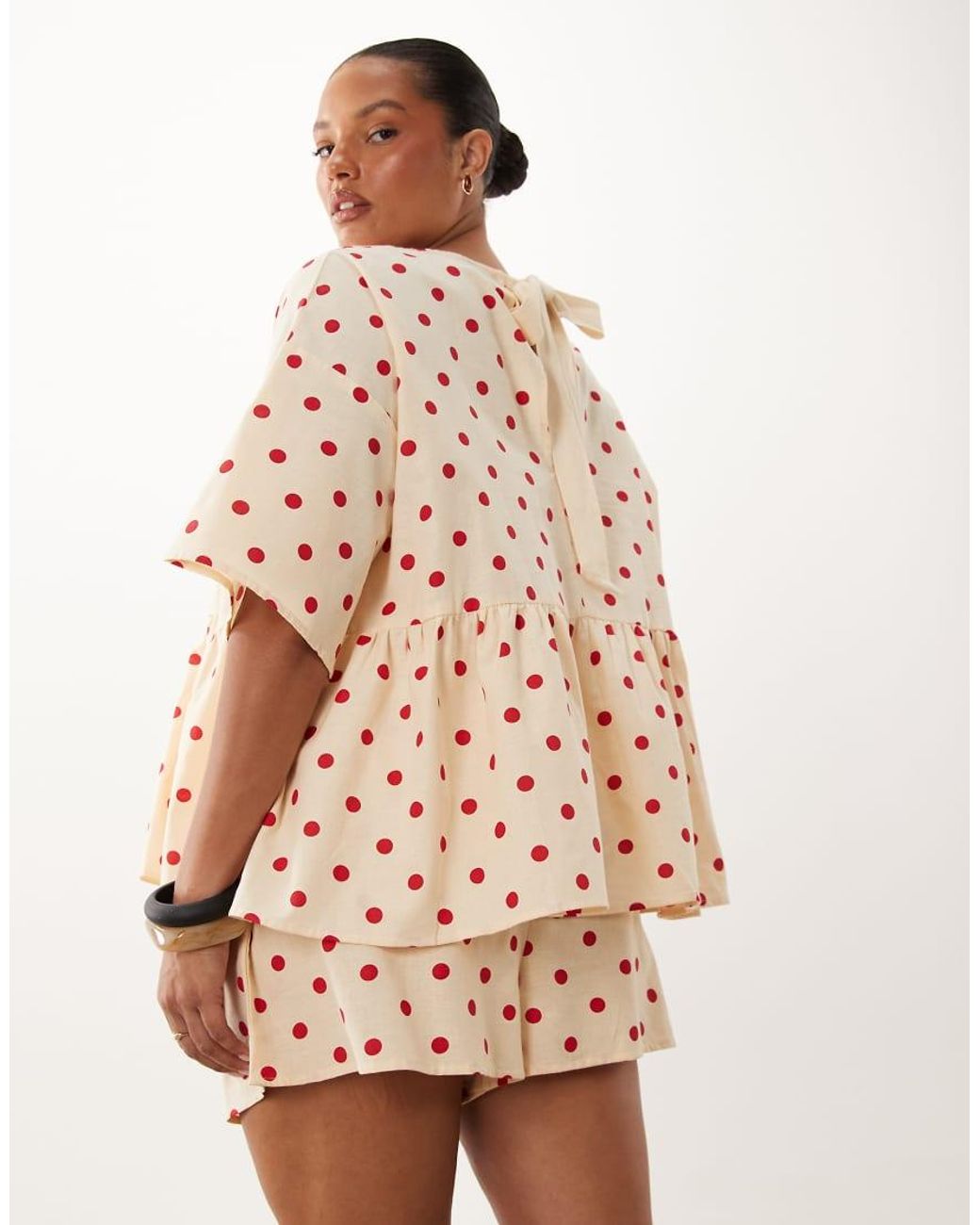 ASOS Pink Asos Design Curve Tie Waist Pocket Detail Co-ord Shorts
