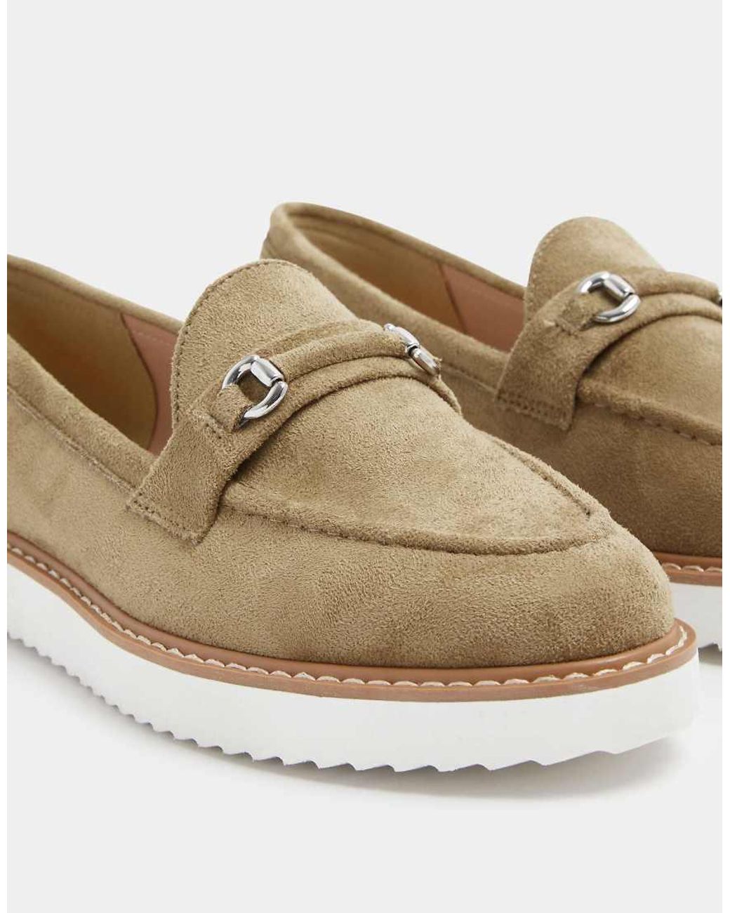 Yours Clothing Brown Faux Suede Snaffle Loafers