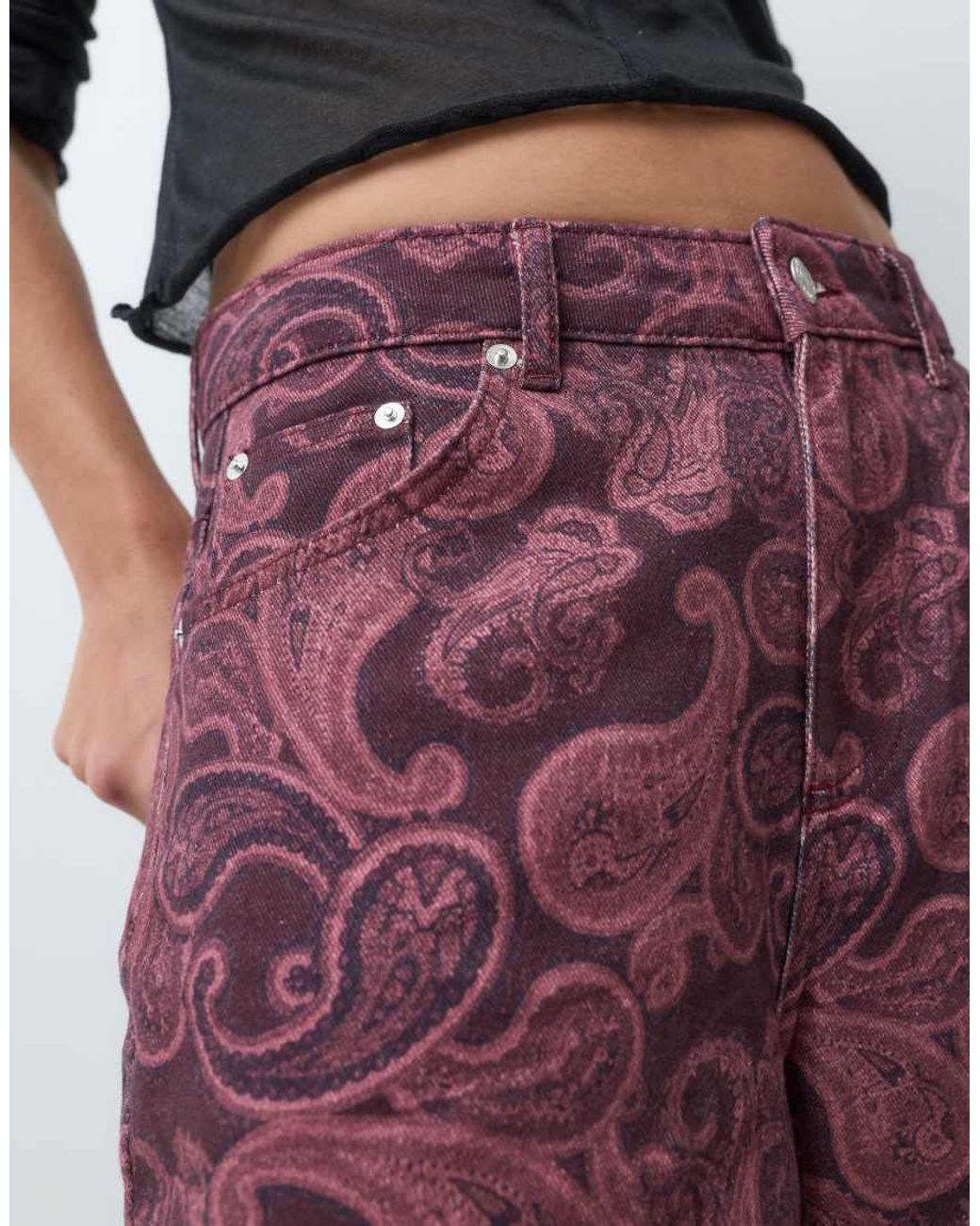 Reclaimed Vintage Red Baggy Jean