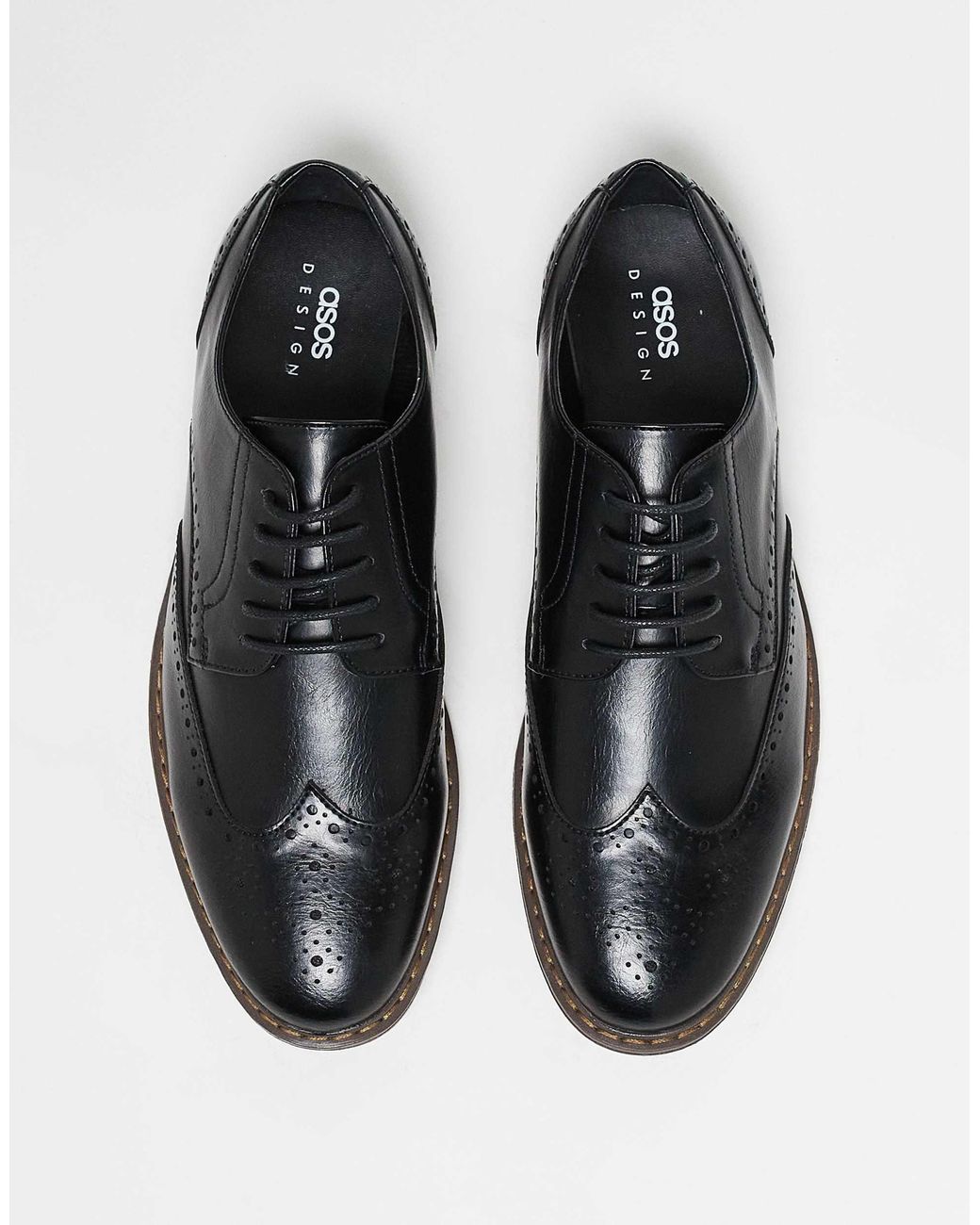ASOS Black Brogue Shoes for men
