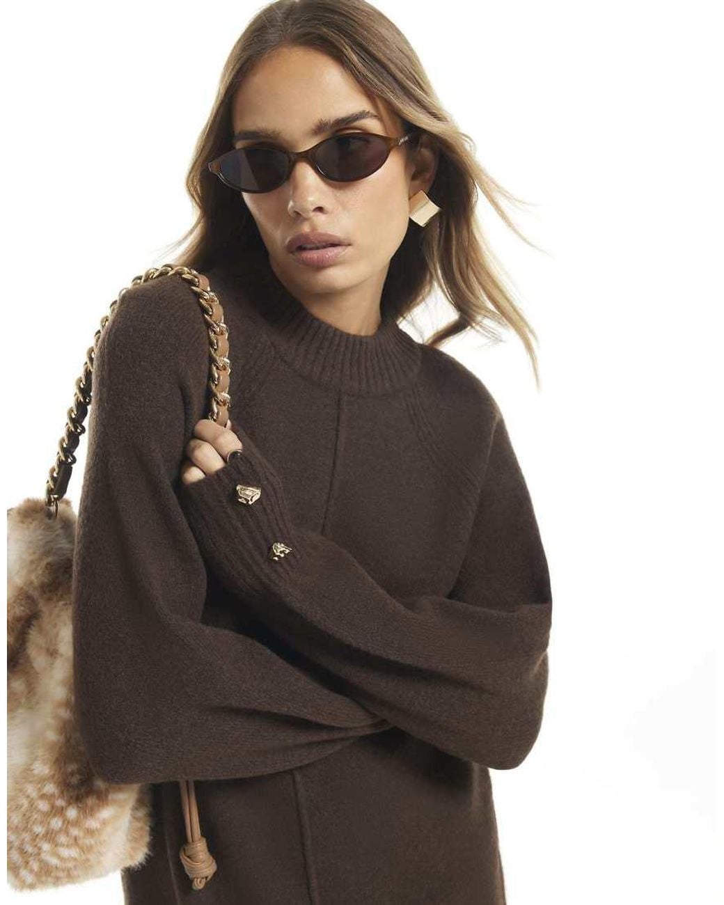 River Island Brown Cosy Jumper Dress