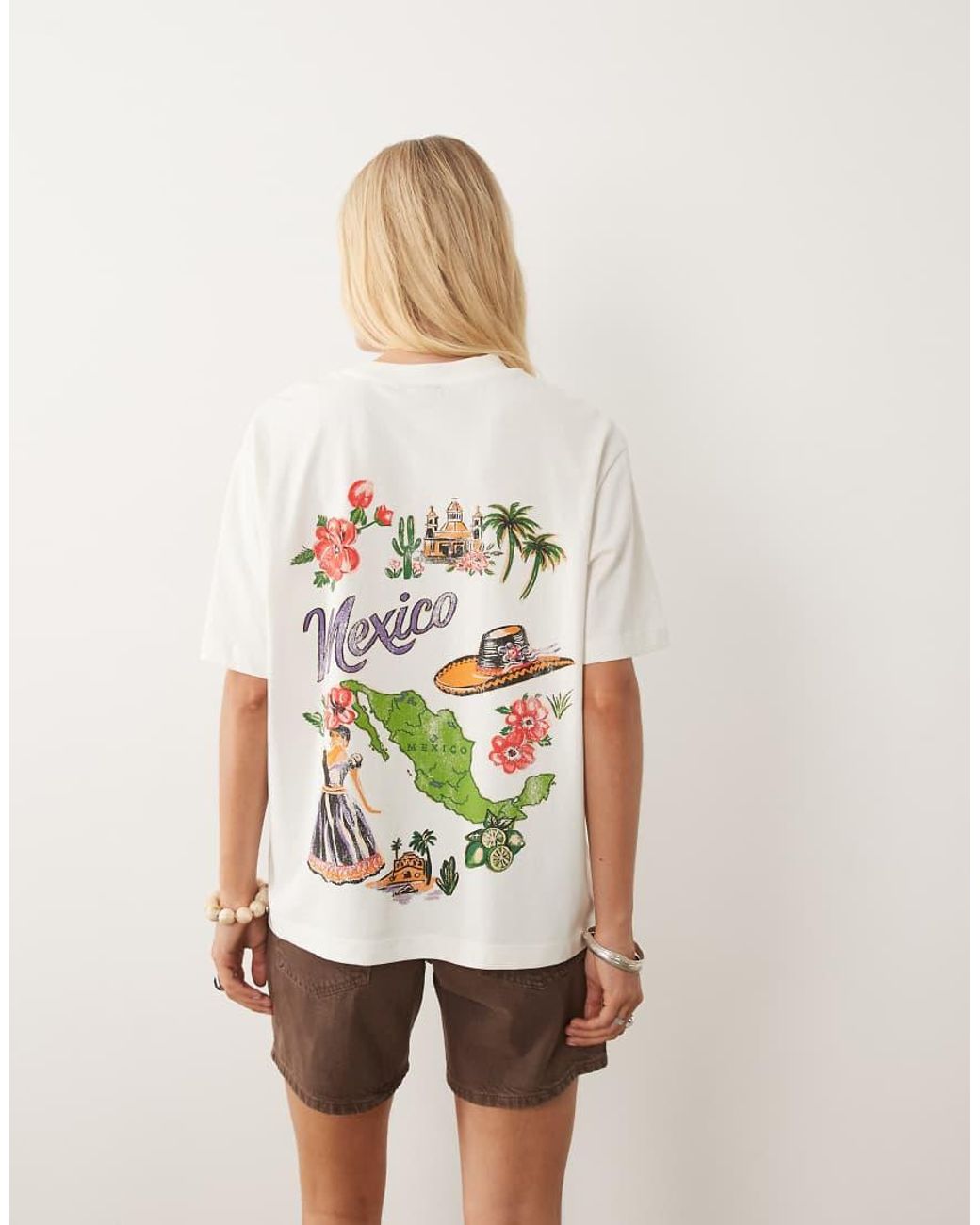 ASOS Multicolor Oversized T-Shirt With Mexico Map Graphic