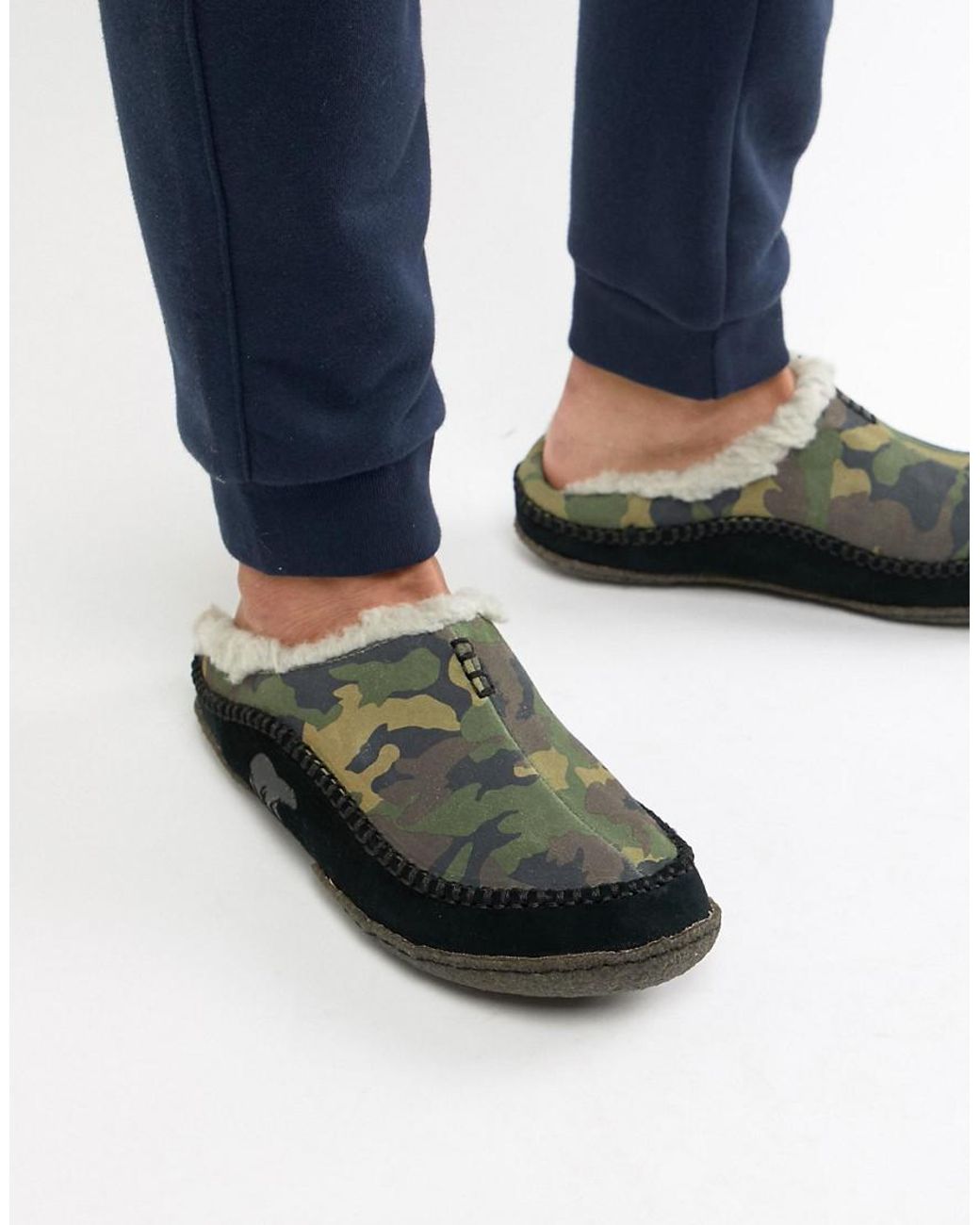 Sorel Falcon Ridge Slippers In Camo in Green for Men | Lyst