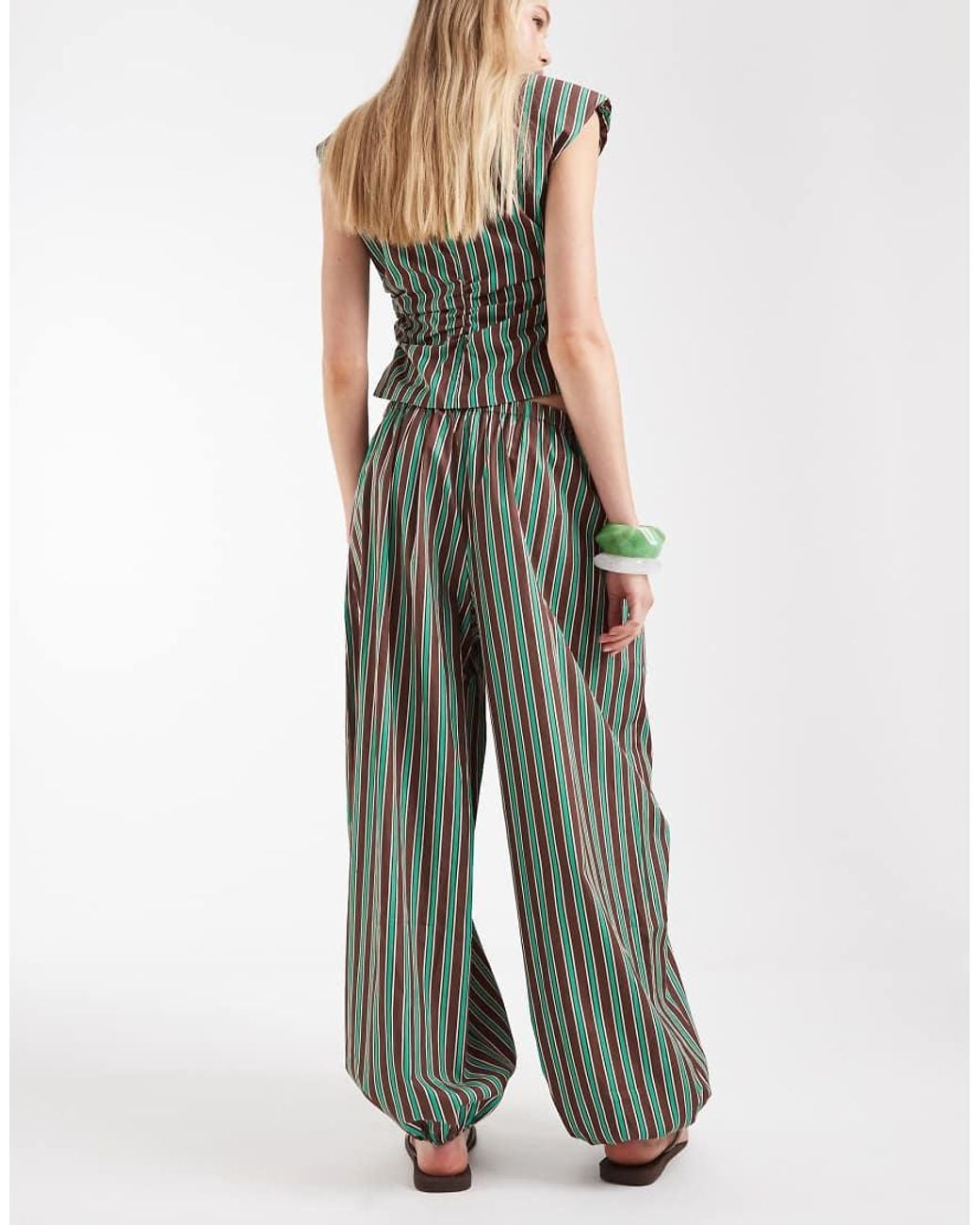 ASOS Multicolor Cotton Nylon Blend Pull On Balloon Pants