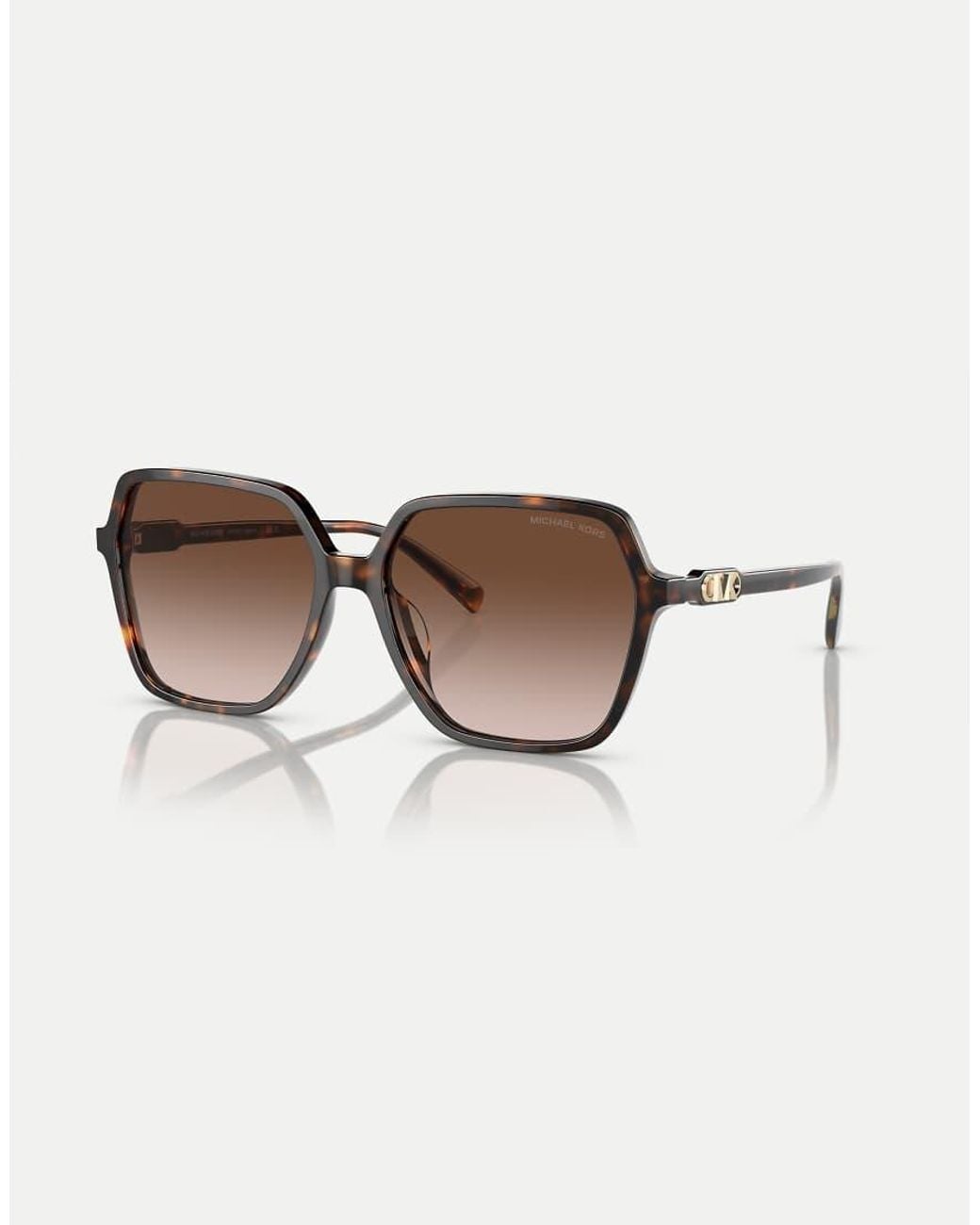 Michael Kors Brown Jasper Square Sunglasses With Lens