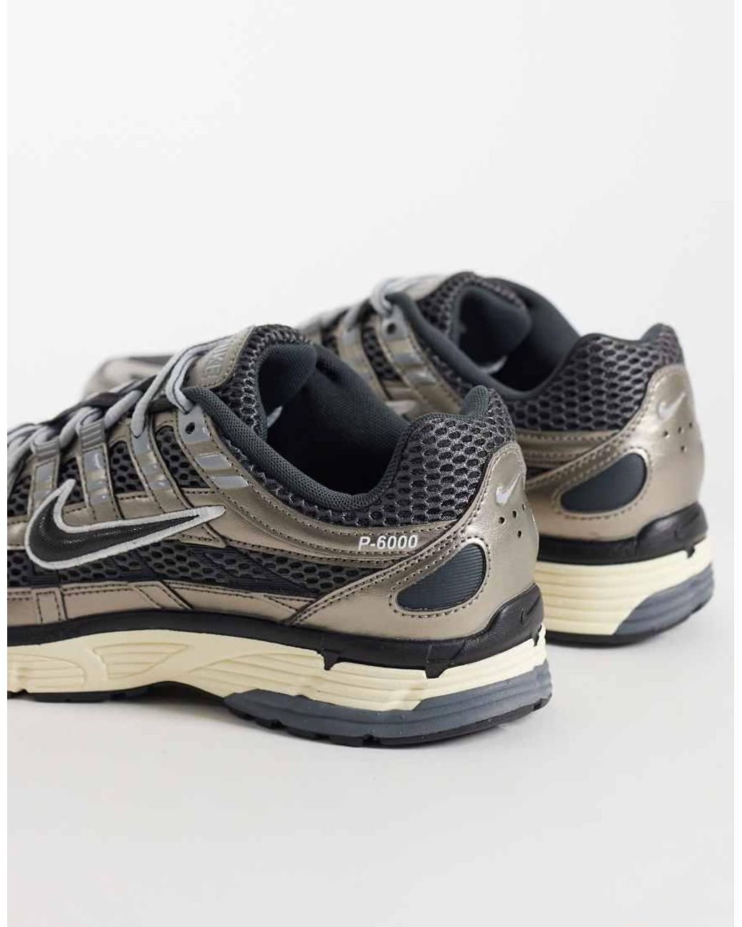 Nike Gray P-6000 Big Lace Trainers for men