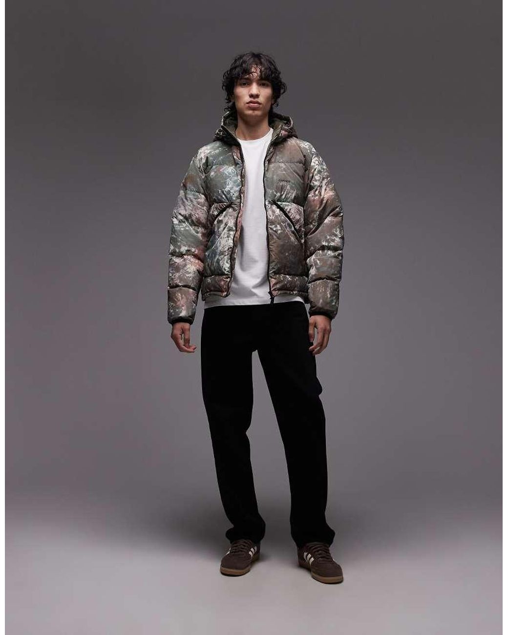 Gramicci Gray Down Puffer Jacket for men