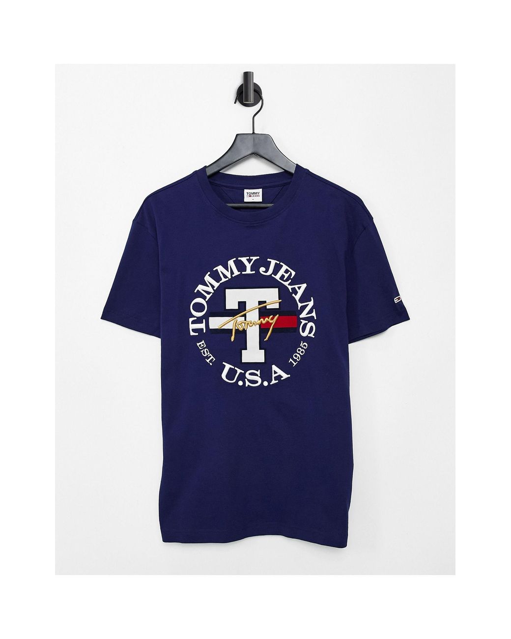 Tommy Hilfiger Timeless Circle Logo T-shirt in Blue for Men | Lyst Canada