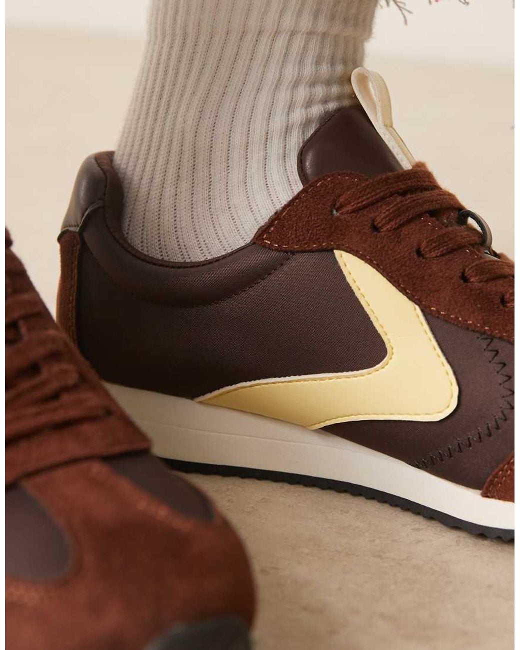 ASOS Natural Daily Lace Up Runner Sneakers